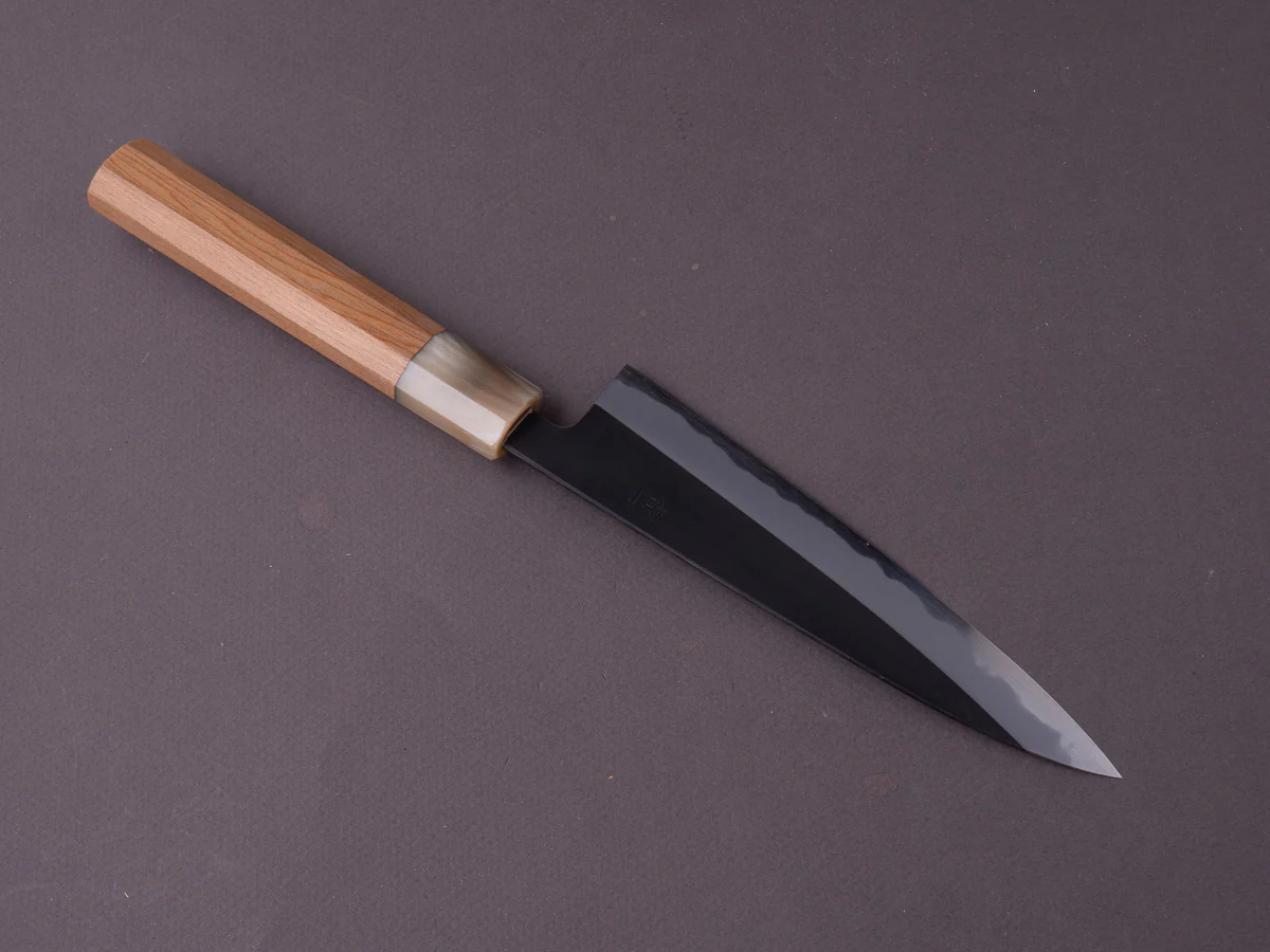 Hitohira - Tanaka x Kyuzo - Blue #1 - Kurouchi - Petty - 165mm - Yakusugi Cedar Handle - Image 3