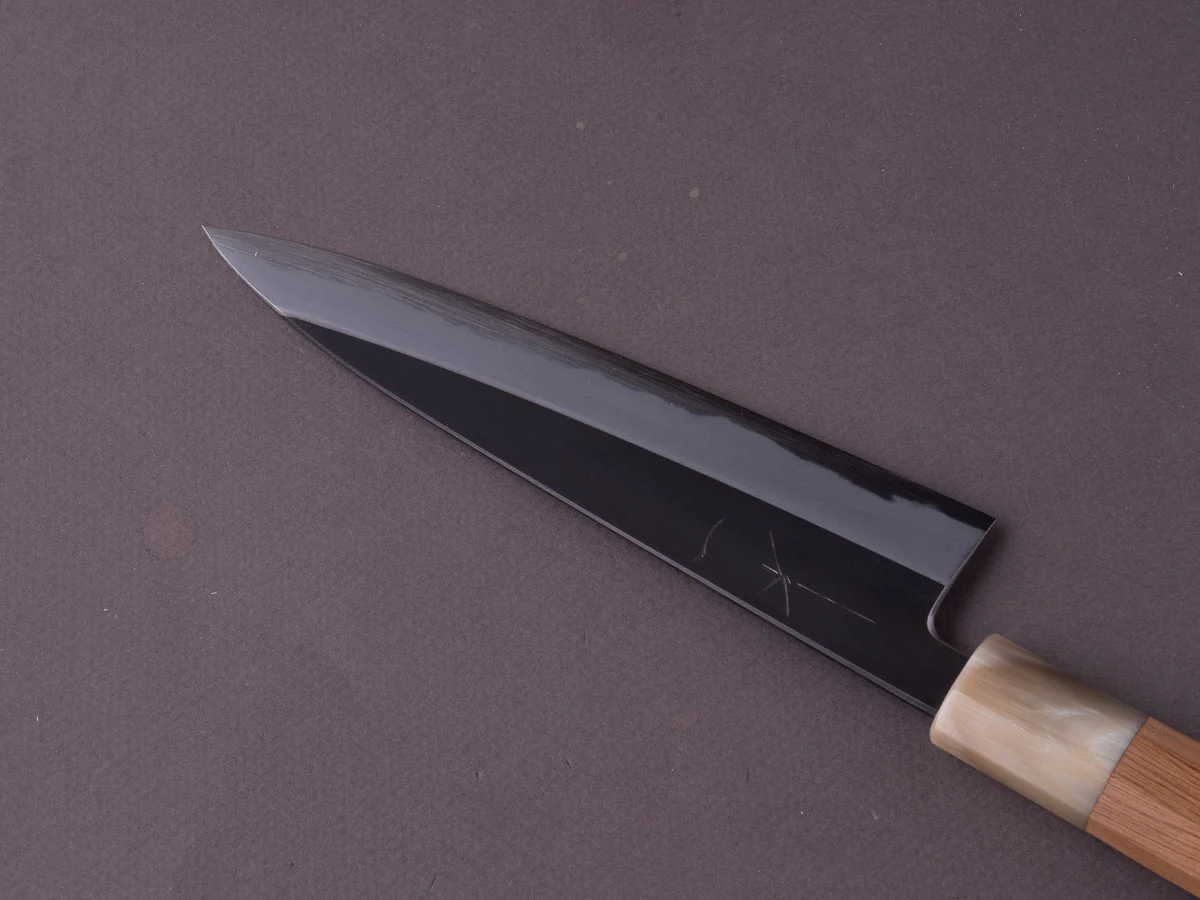 Hitohira - Tanaka x Kyuzo - Blue #1 - Kurouchi - Petty - 165mm - Yakusugi Cedar Handle - Image 4
