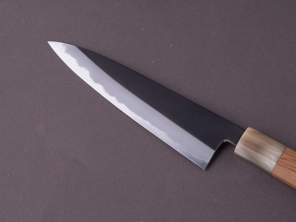 Hitohira - Tanaka x Kyuzo - Blue #1 - Kurouchi - Petty - 165mm - Yakusugi Cedar Handle - Image 5