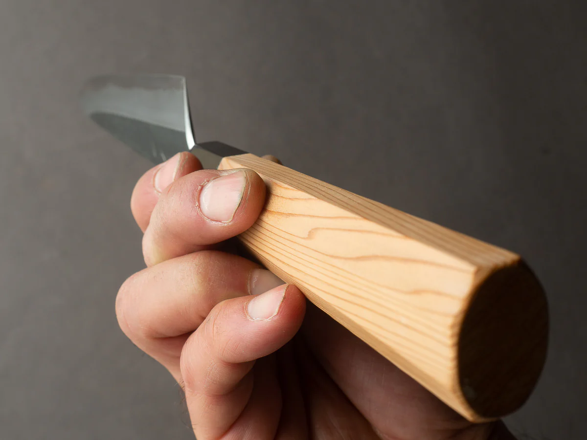 Hitohira - Tanaka x Kyuzo - Blue #1 - Kurouchi - 270mm Sujihiki - Yakusugi Cedar handle - Image 9