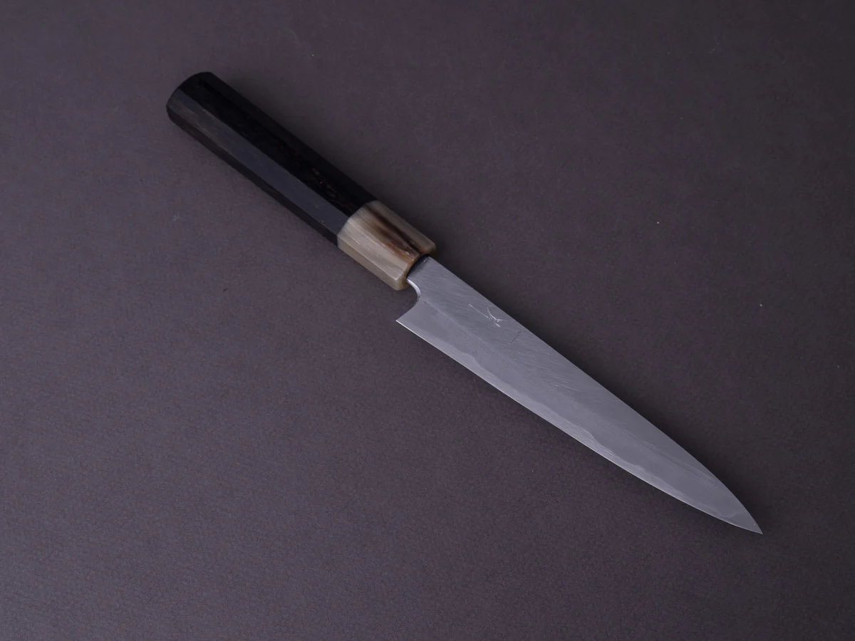 Hitohira - Tanaka x Kyuzo - Blue #1 - Migaki - 150mm Petty - Taihei Ebony Handle