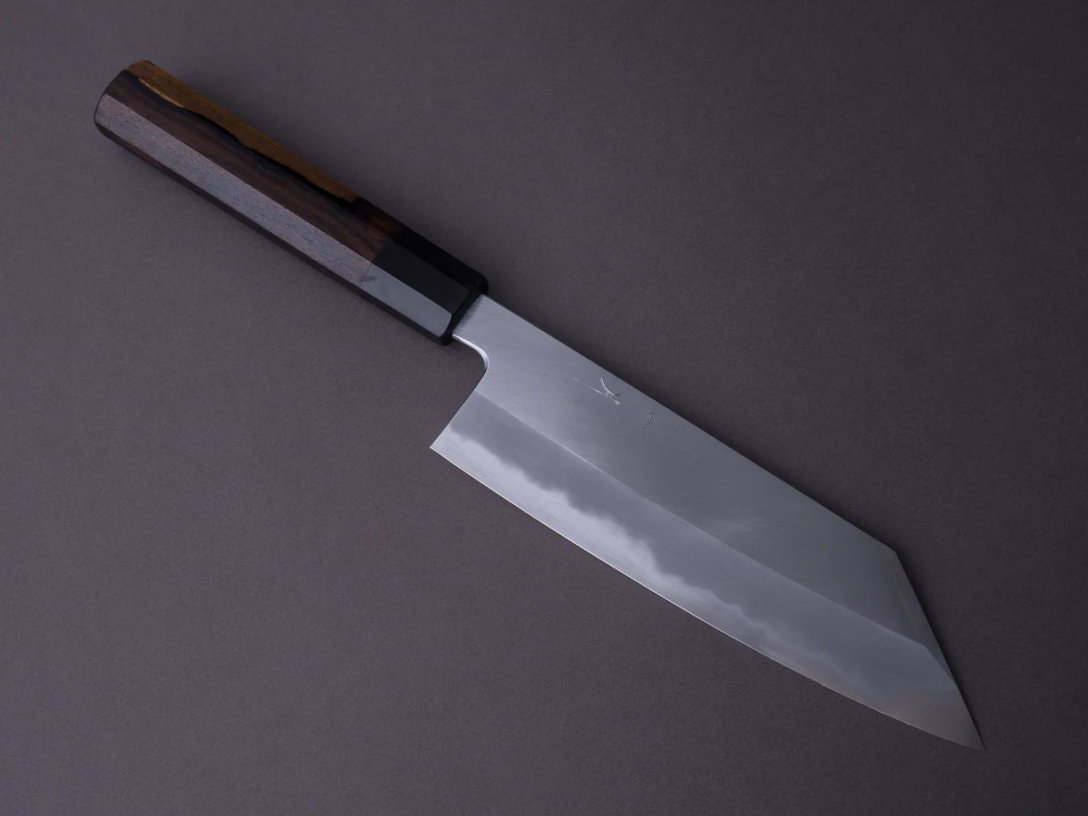 Hitohira - Tanaka x Kyuzo - Blue #1 - Migaki - Bunka - 180mm - Ziricote Handle