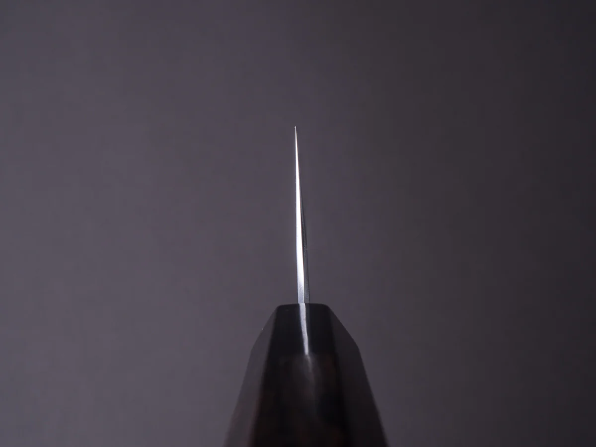 Hitohira - Tanaka x Kyuzo - Blue #1 - Migaki - Bunka - 180mm - Ziricote Handle - Image 9