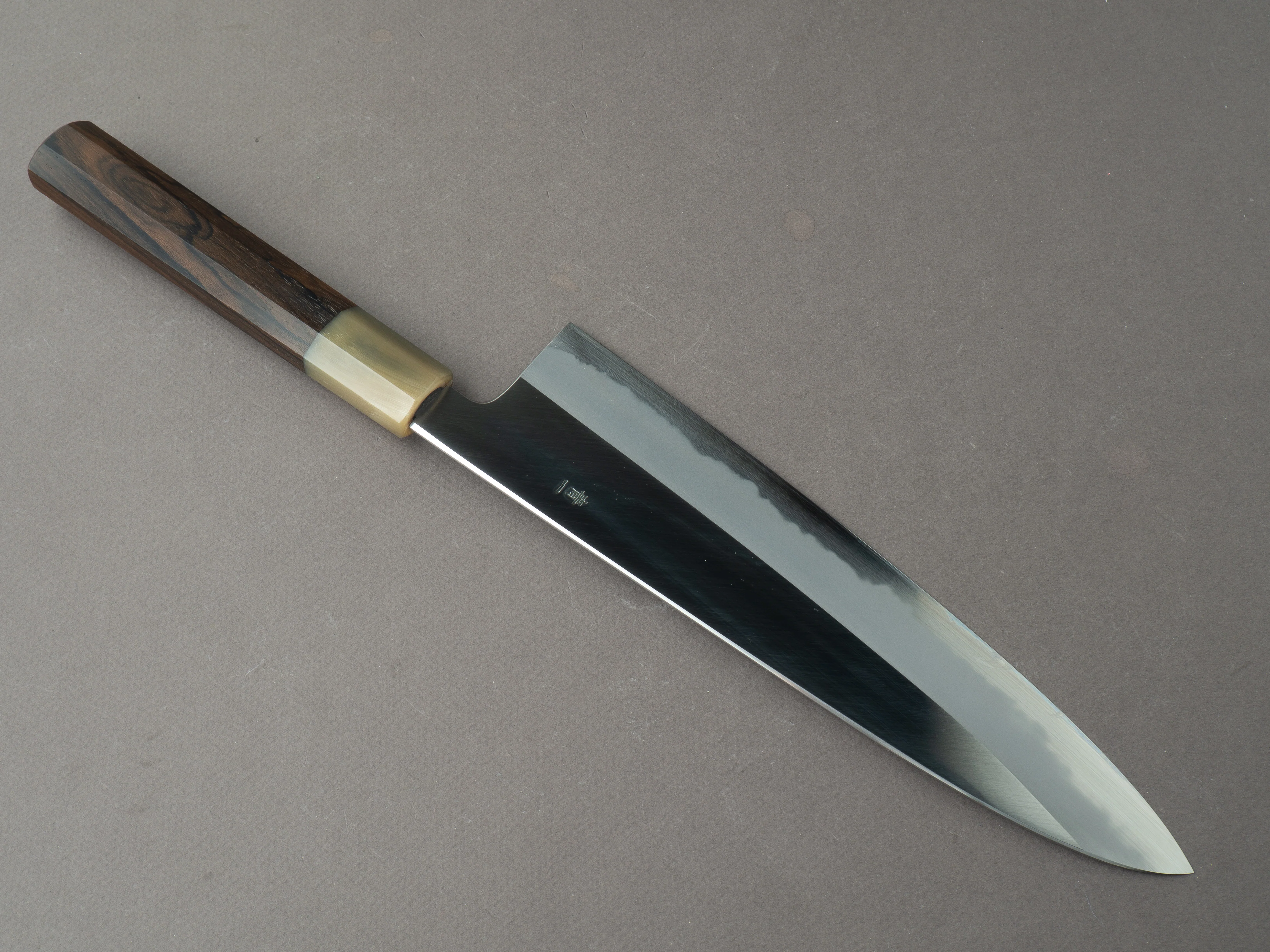 Hitohira - Tanaka x Kyuzo - Blue #1 - Migaki - Gyuto 240mm - Ziricote Handle - Extra Height - Image 2