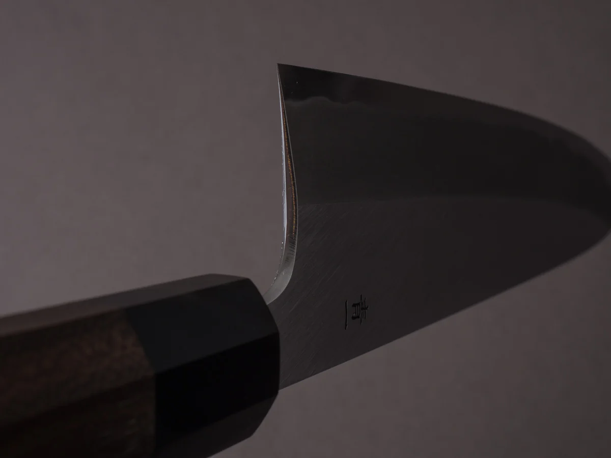 Hitohira - Tanaka x Kyuzo - Blue #1 Migaki - Gyuto 240mm - Ziricote Handle - Image 10