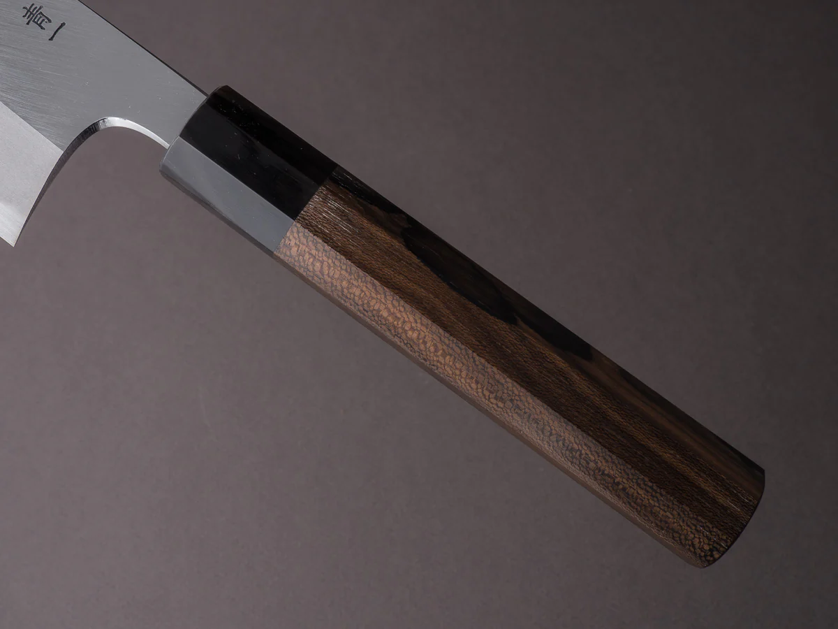Hitohira - Tanaka x Kyuzo - Blue #1 Migaki - Gyuto 240mm - Ziricote Handle - Image 5