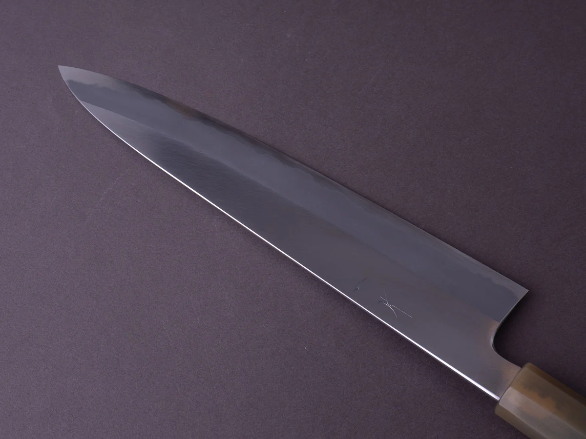 Hitohira - Tanaka x Kyuzo - Blue #1 Migaki - Gyuto 270mm - Rosewood Handle - Image 6