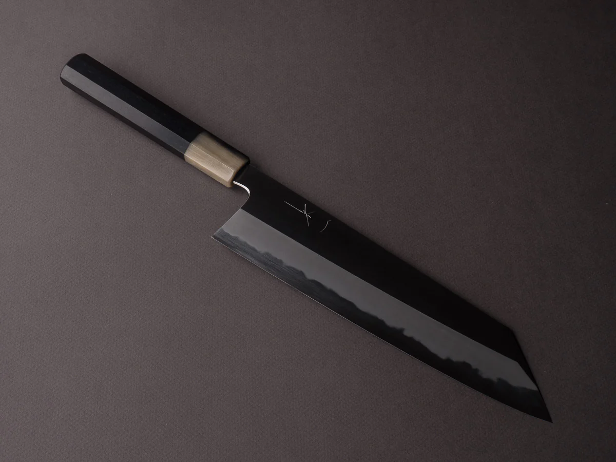 Hitohira - Tanaka x Kyuzo - Blue #1 Migaki - Kiritsuke Gyuto - 240mm - Taihei Ebony Handle - Extra Height