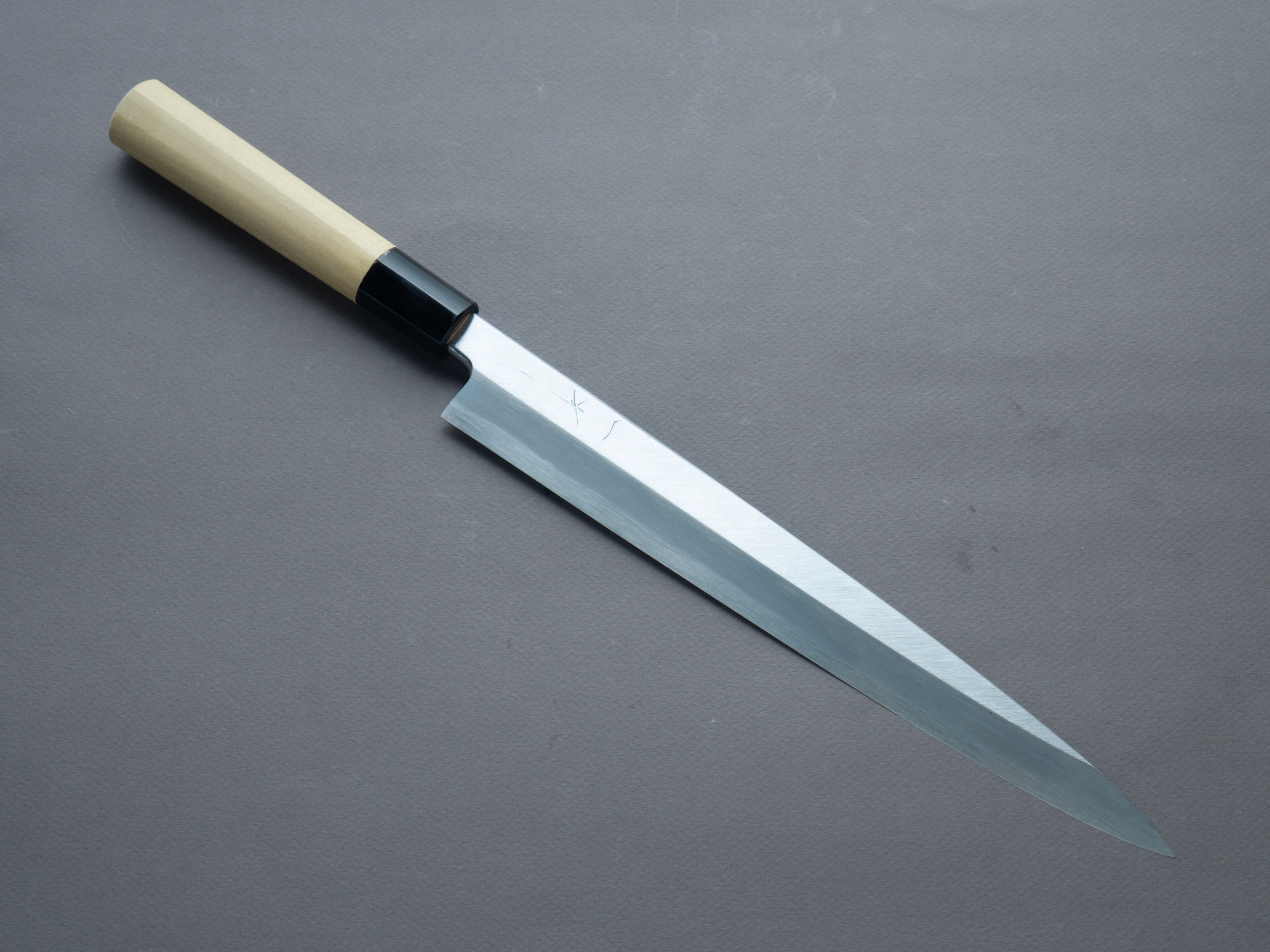 Hitohira - Tanaka x Manzo - Blue #1 -  270mm Yanagiba - Magnolia Handle (D-Shape/ Saya) - Image 2