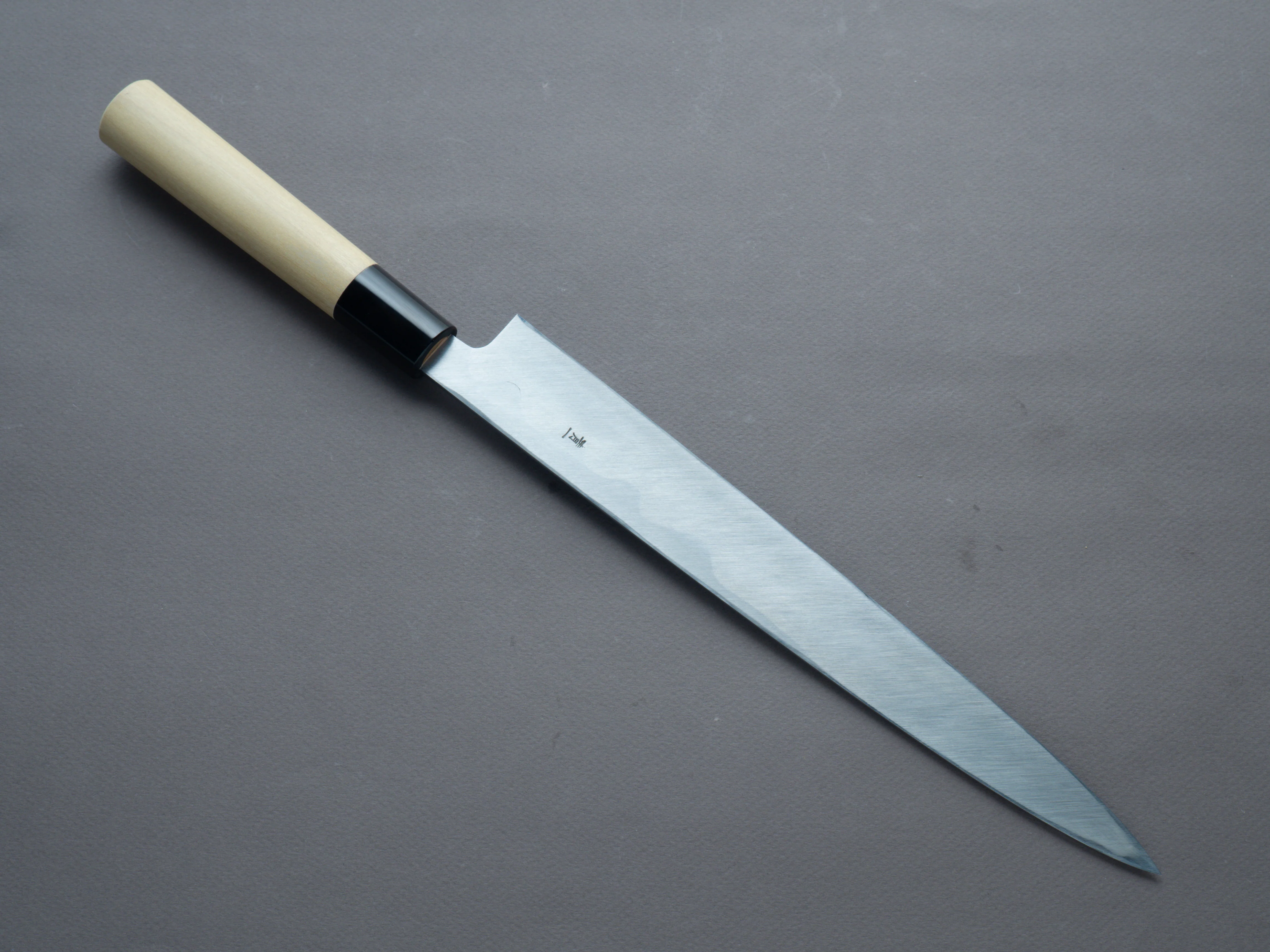 Hitohira - Tanaka x Manzo - Blue #1 -  270mm Yanagiba - Magnolia Handle (D-Shape/ Saya) - Image 3