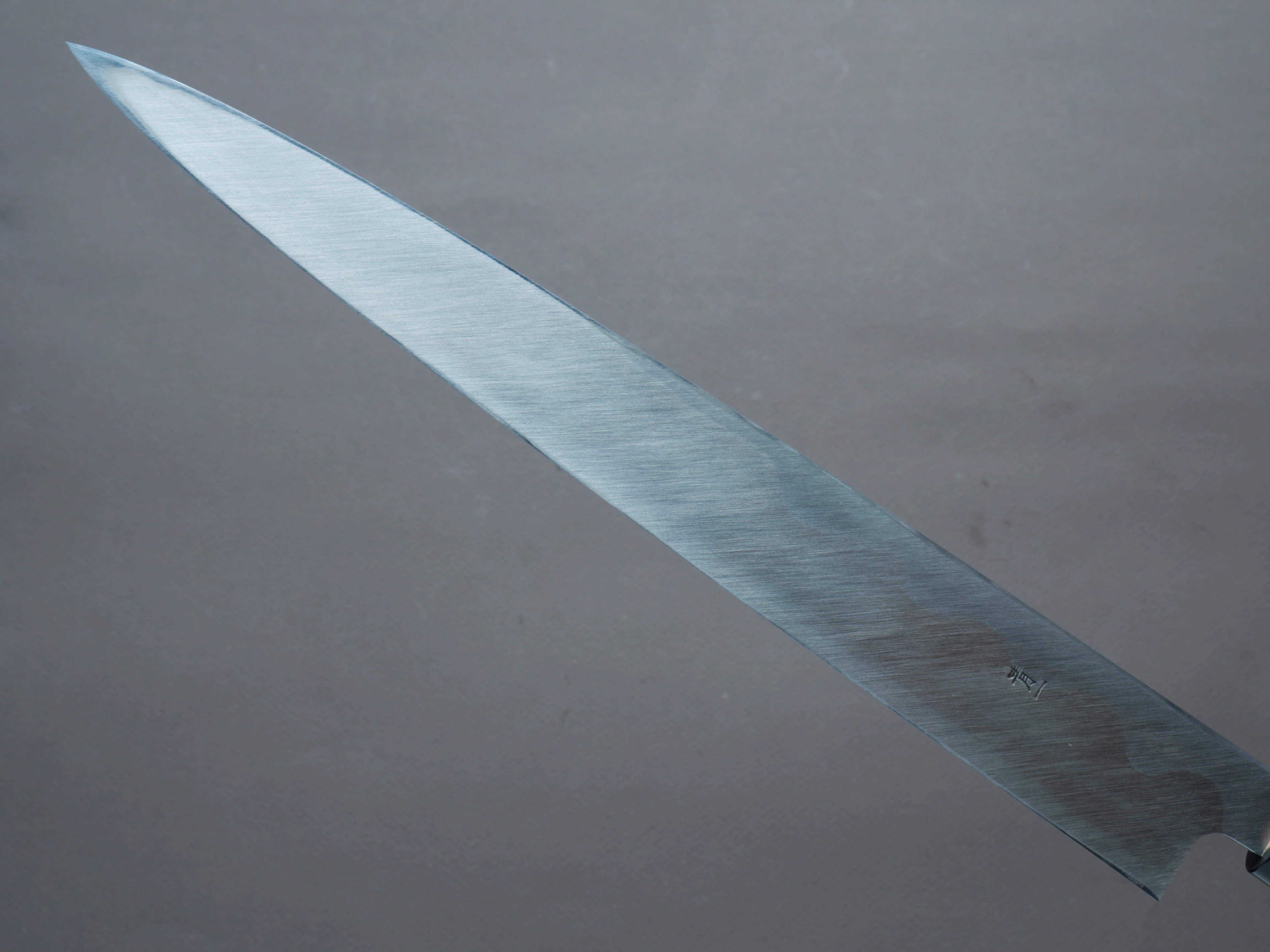 Hitohira - Tanaka x Manzo - Blue #1 -  270mm Yanagiba - Magnolia Handle (D-Shape/ Saya) - Image 4