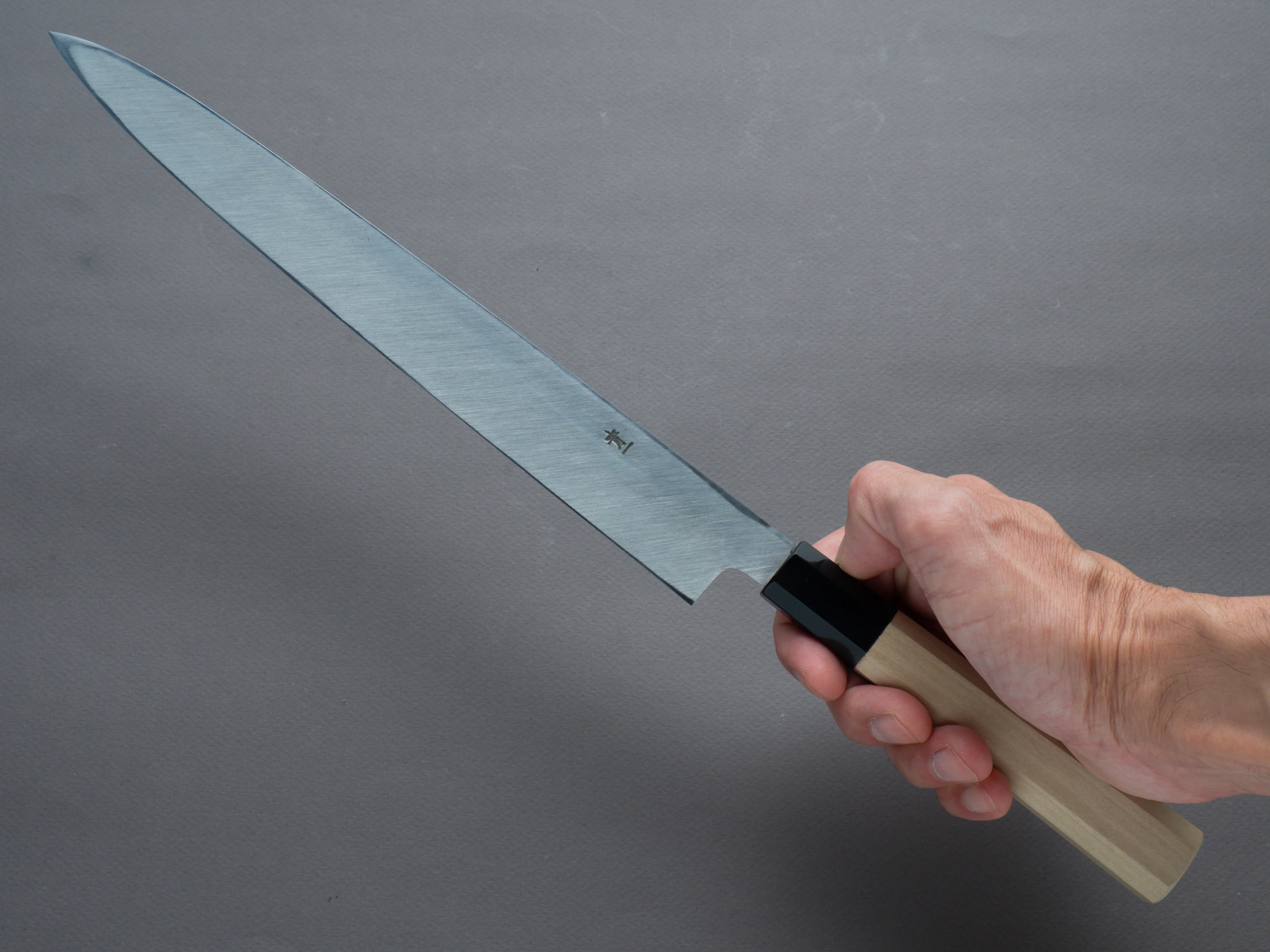 Hitohira - Tanaka x Manzo - Blue #1 - Yanagiba - 270mm - Magnolia Handle - Saya - Image 7