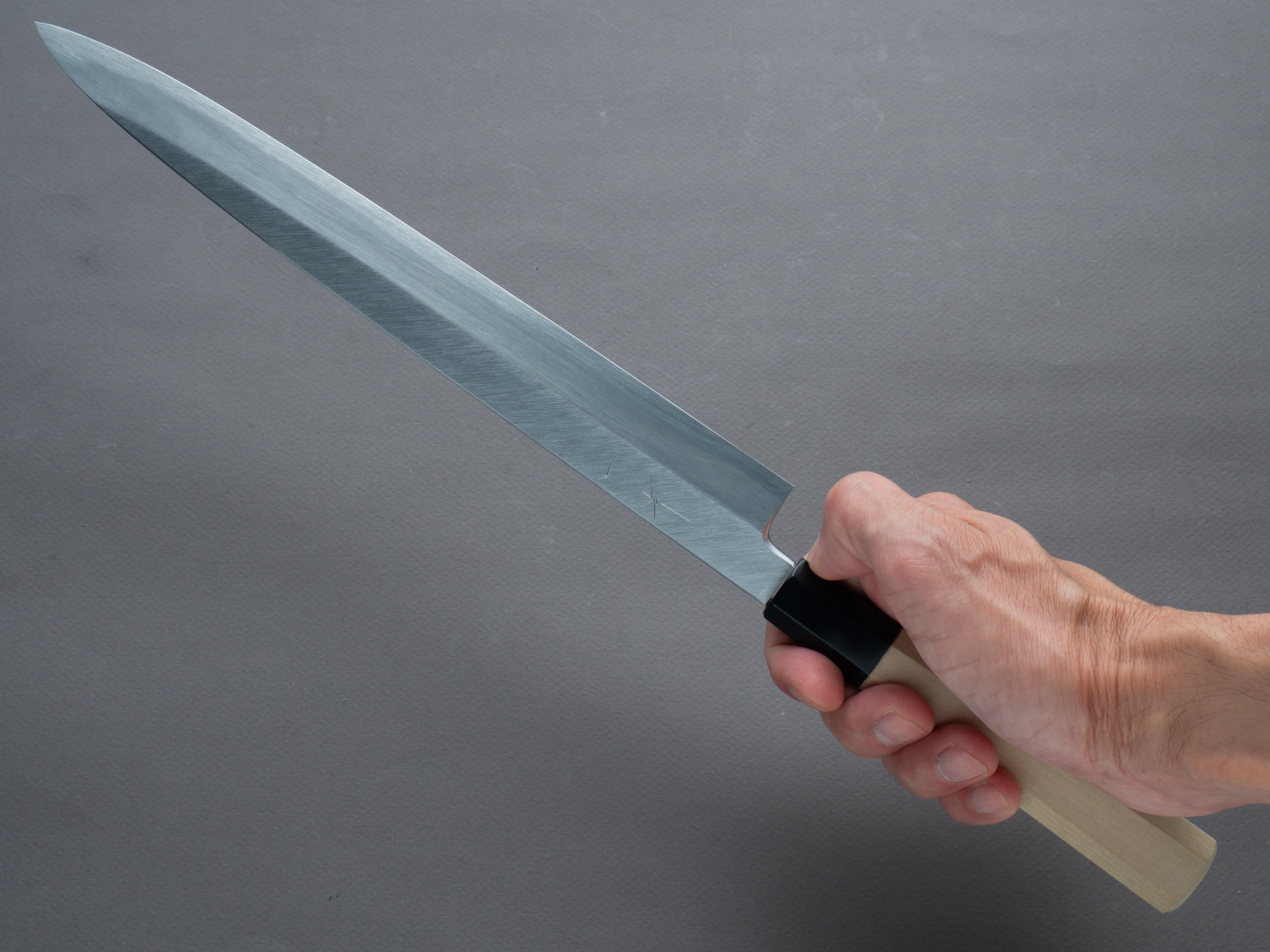 Hitohira - Tanaka x Manzo - Blue #1 - Yanagiba - 270mm - Magnolia Handle - Saya - Image 8
