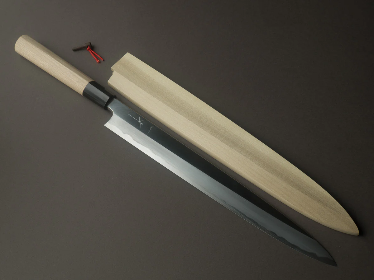 Hitohira - Tanaka x Mosuke - White #2 - 300mm Yanagiba - Ho Wood Handle - Image 2
