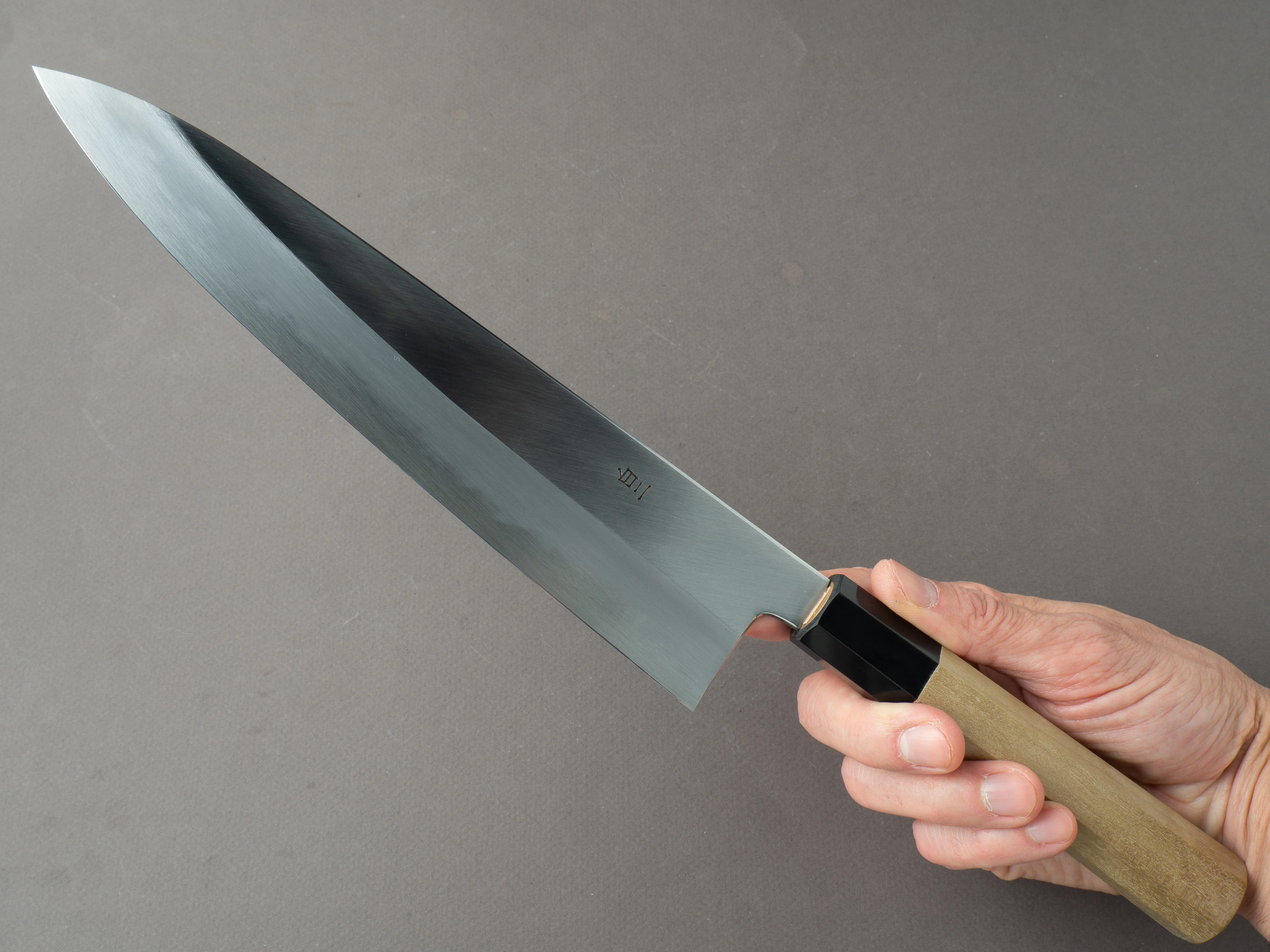 Hitohira - Tanaka x Ren - White #2 - 240mm Gyuto - Magnolia Handle - Image 6