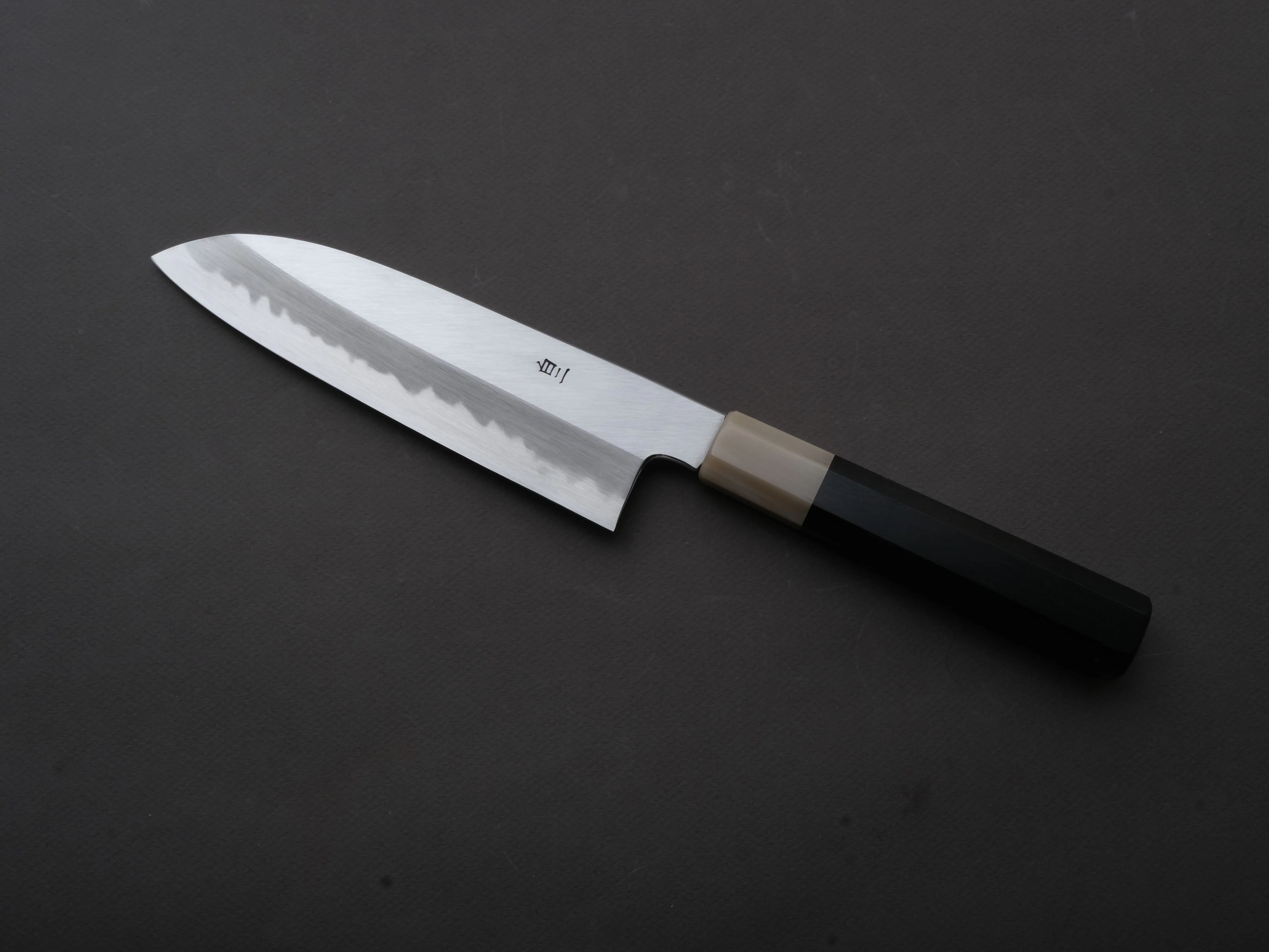Hitohira - Tanaka x Ren - White #2 - Santoku - 180mm - Ebony Handle - Image 2