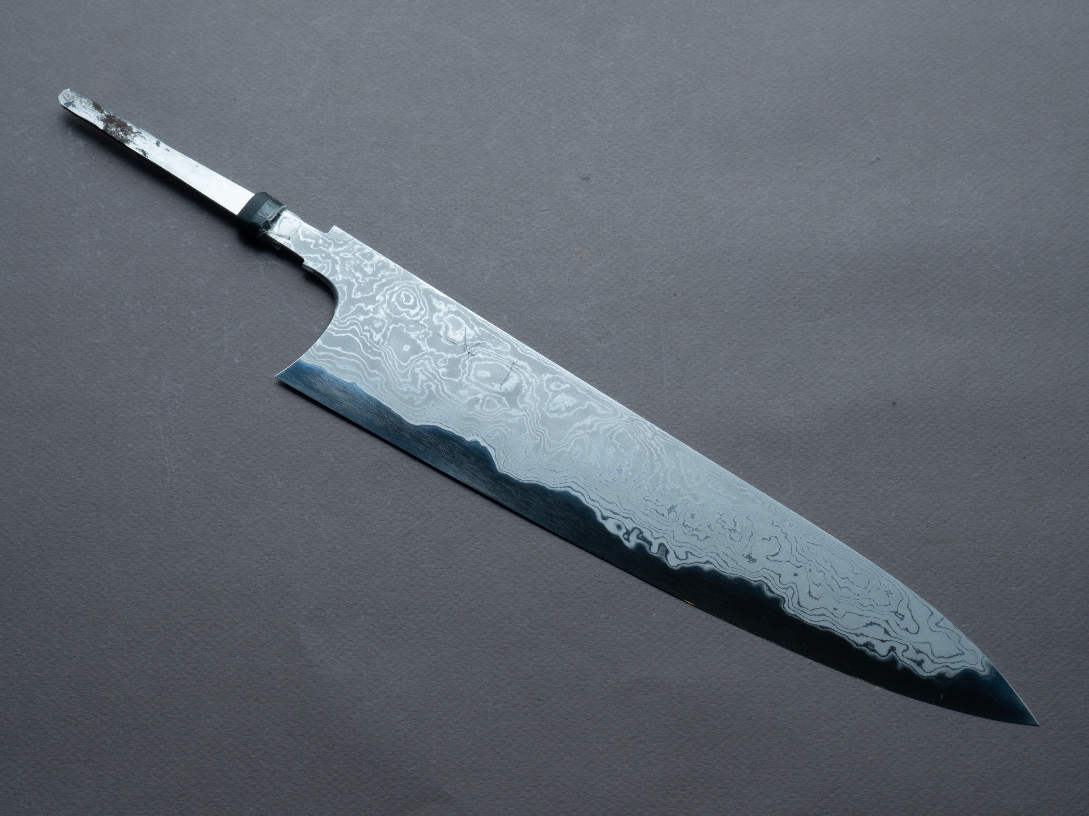 Hitohira - Tanaka x Yohei - Blue #1 Damascus - 270mm Gyuto - No Handle