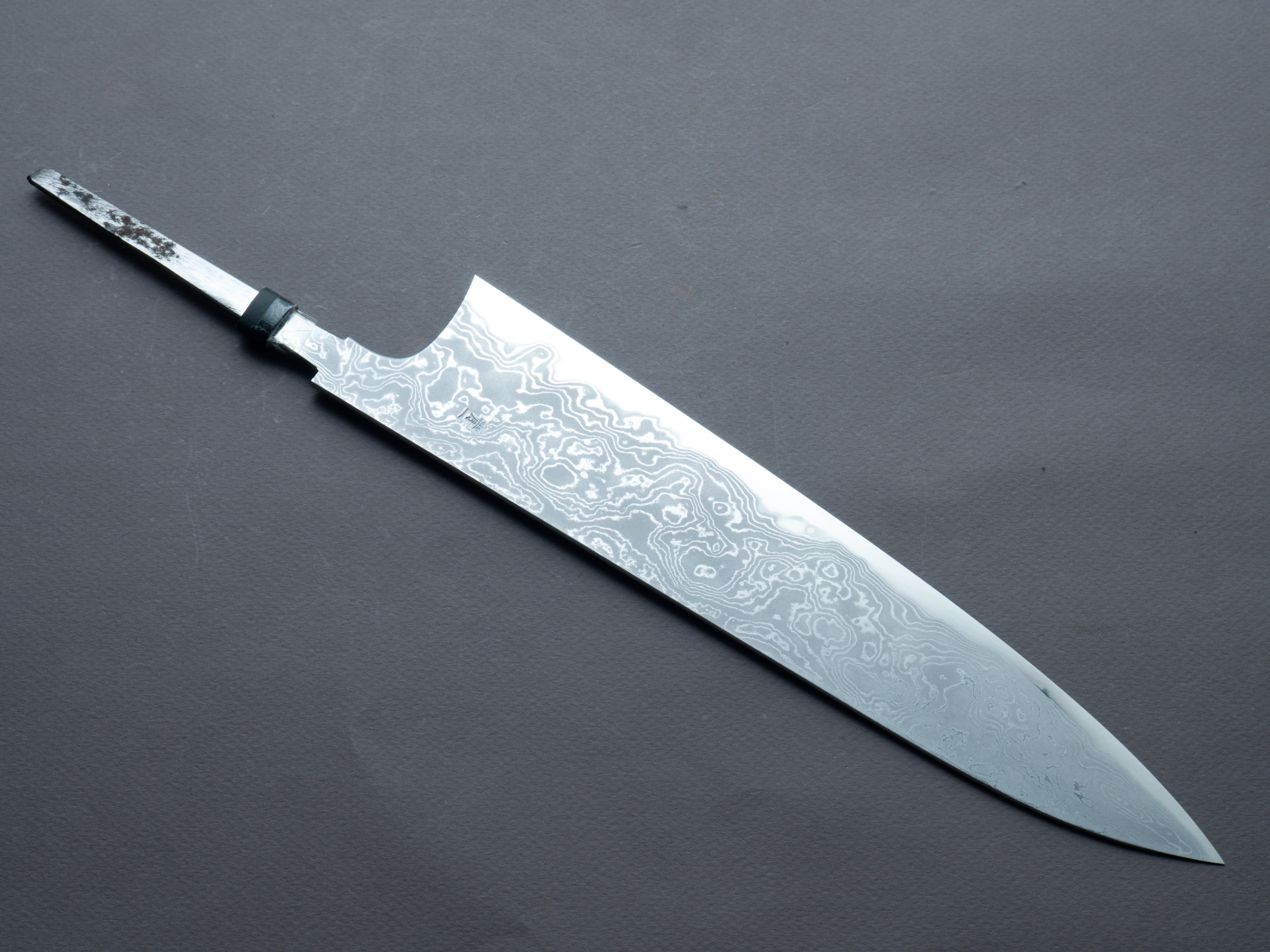 Hitohira - Tanaka x Yohei - Blue #1 Damascus - 270mm Gyuto - No Handle - Image 2