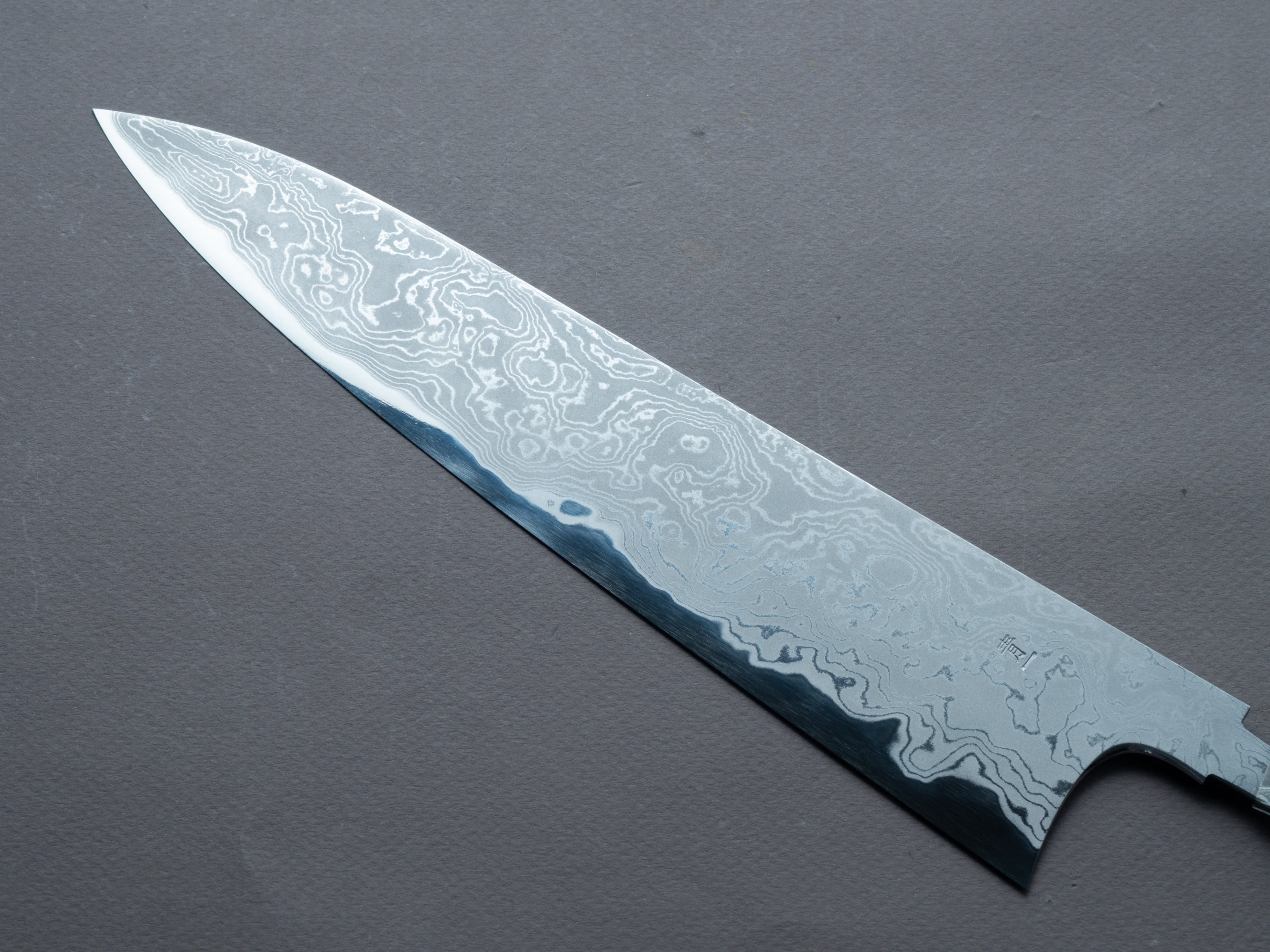 Hitohira - Tanaka x Yohei - Blue #1 Damascus - 270mm Gyuto - No Handle - Image 3