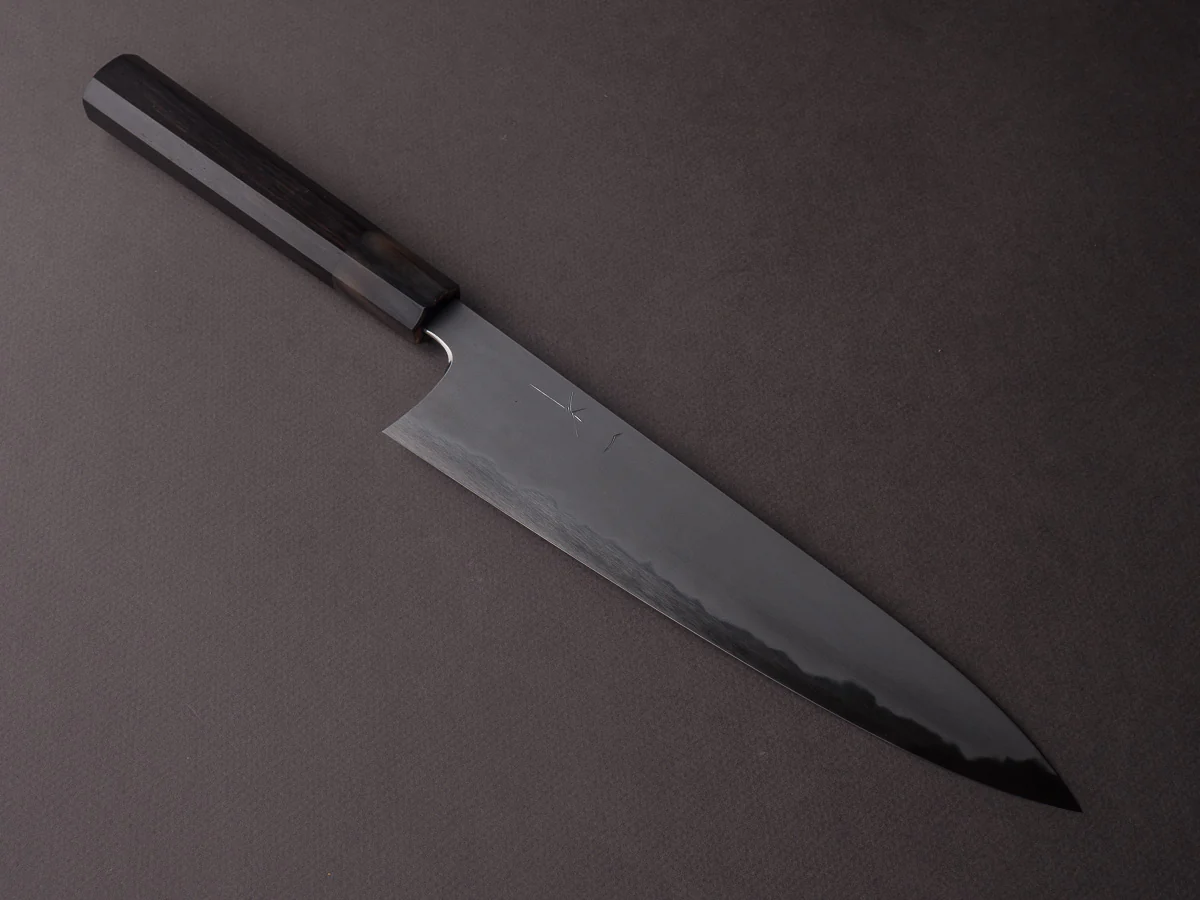 Hitohira - Tanaka x Yohei - Blue #1 Kasumi - 240mm Gyuto - Ebony Handle