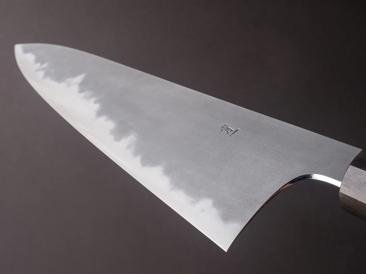 Hitohira - Tanaka x Yohei - Blue #1 Kasumi - 240mm Gyuto - Ebony Handle - Image 11