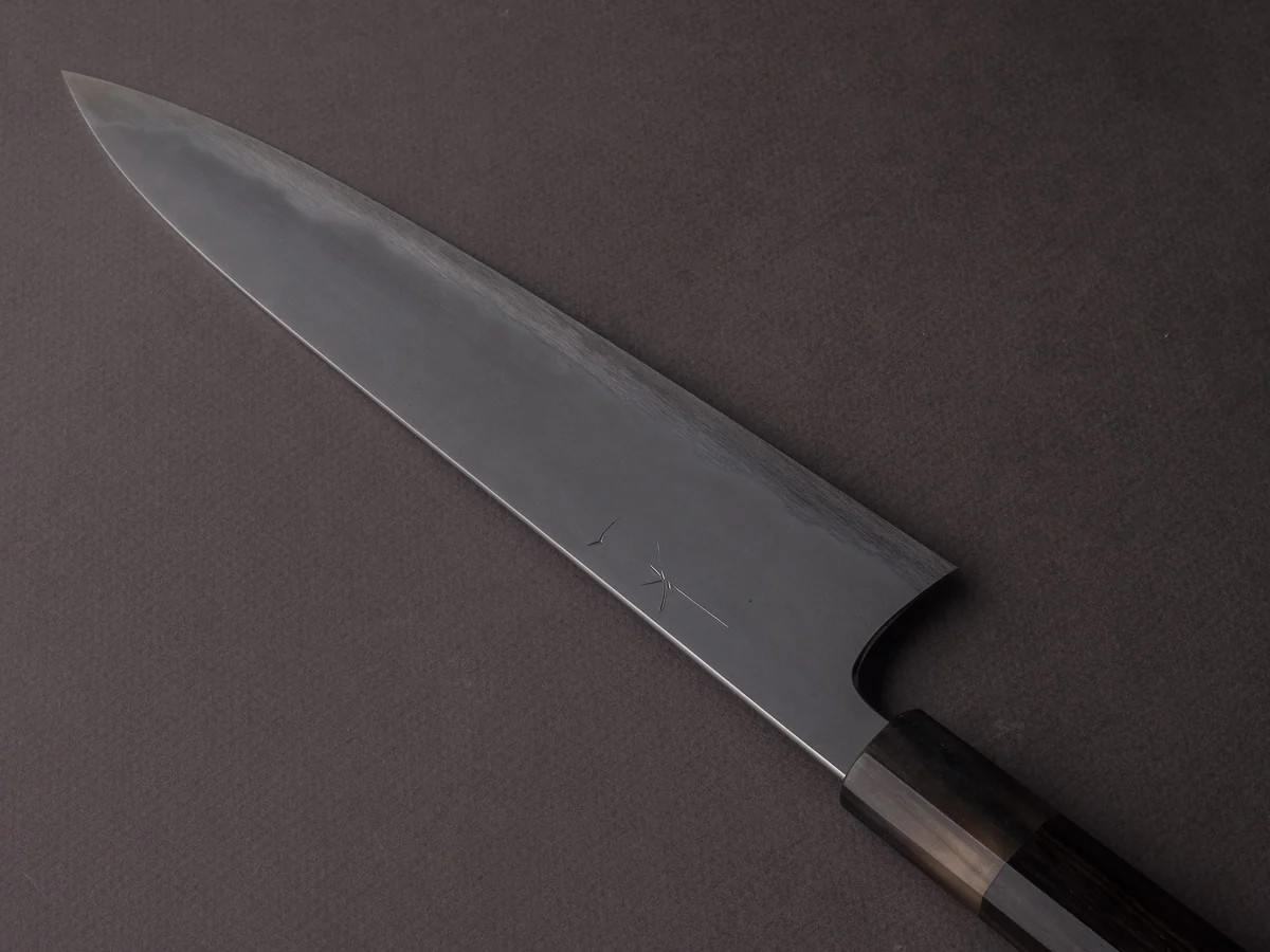 Hitohira - Tanaka x Yohei - Blue #1 Kasumi - 240mm Gyuto - Ebony Handle - Image 2