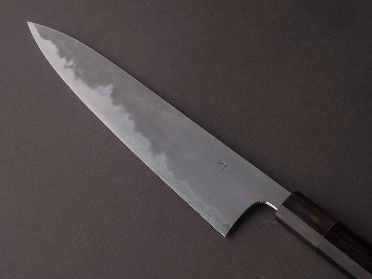 Hitohira - Tanaka x Yohei - Blue #1 Kasumi - 240mm Gyuto - Ebony Handle - Image 3