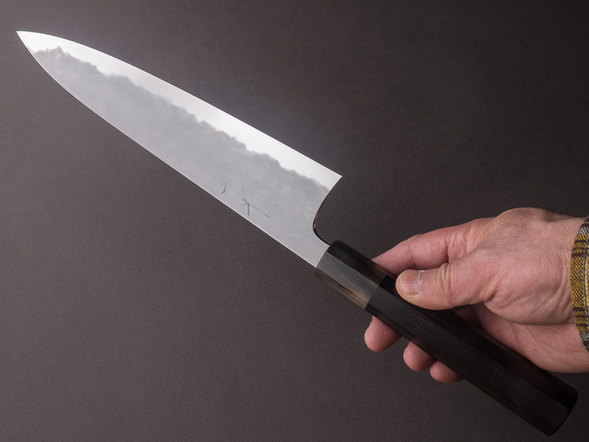 Hitohira - Tanaka x Yohei - Blue #1 Kasumi - 240mm Gyuto - Ebony Handle - Image 5