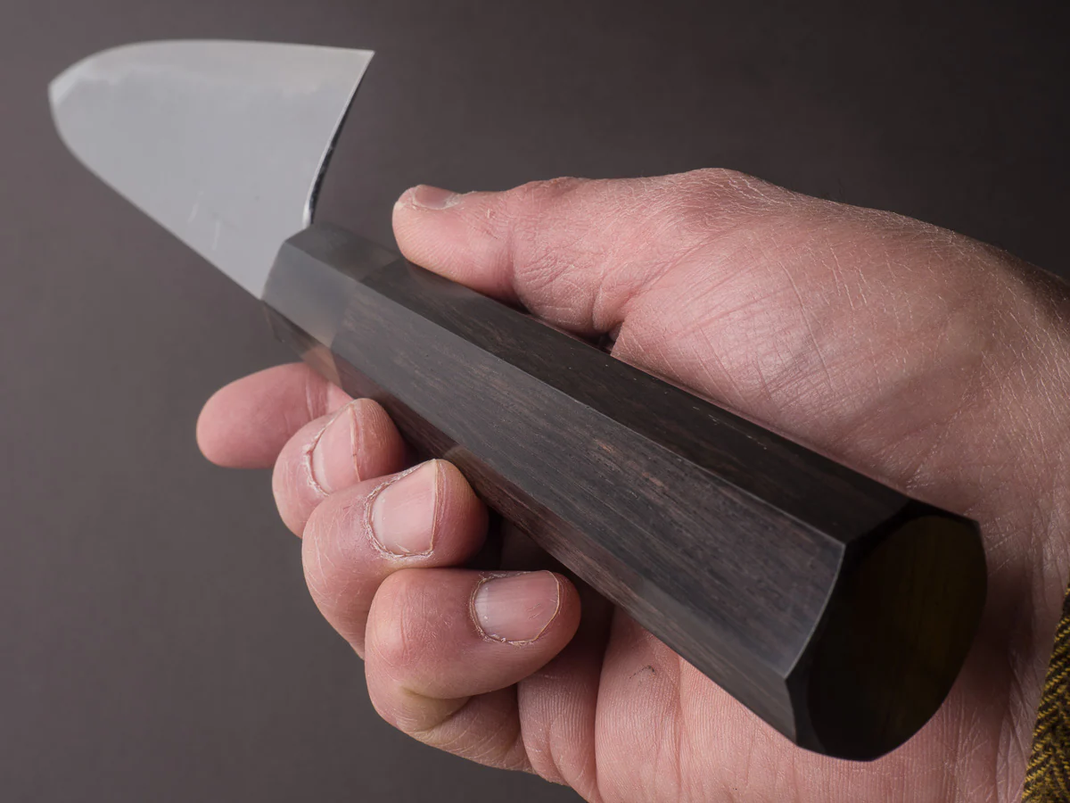 Hitohira - Tanaka x Yohei - Blue #1 Kasumi - 240mm Gyuto - Ebony Handle - Image 9