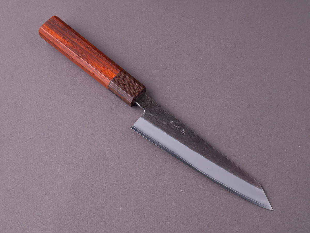 Hitohira - TD - Blue #2 - Stainless Clad - Kurouchi - Honesuki Kaku - 150mm - Padauk Handle