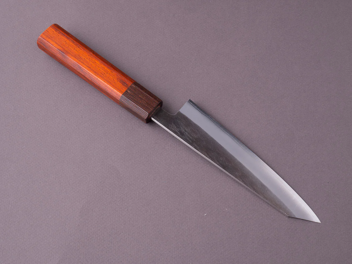 Hitohira - TD - Blue #2 - Stainless Clad - Kurouchi - Honesuki Kaku - 150mm - Padauk Handle - Image 2