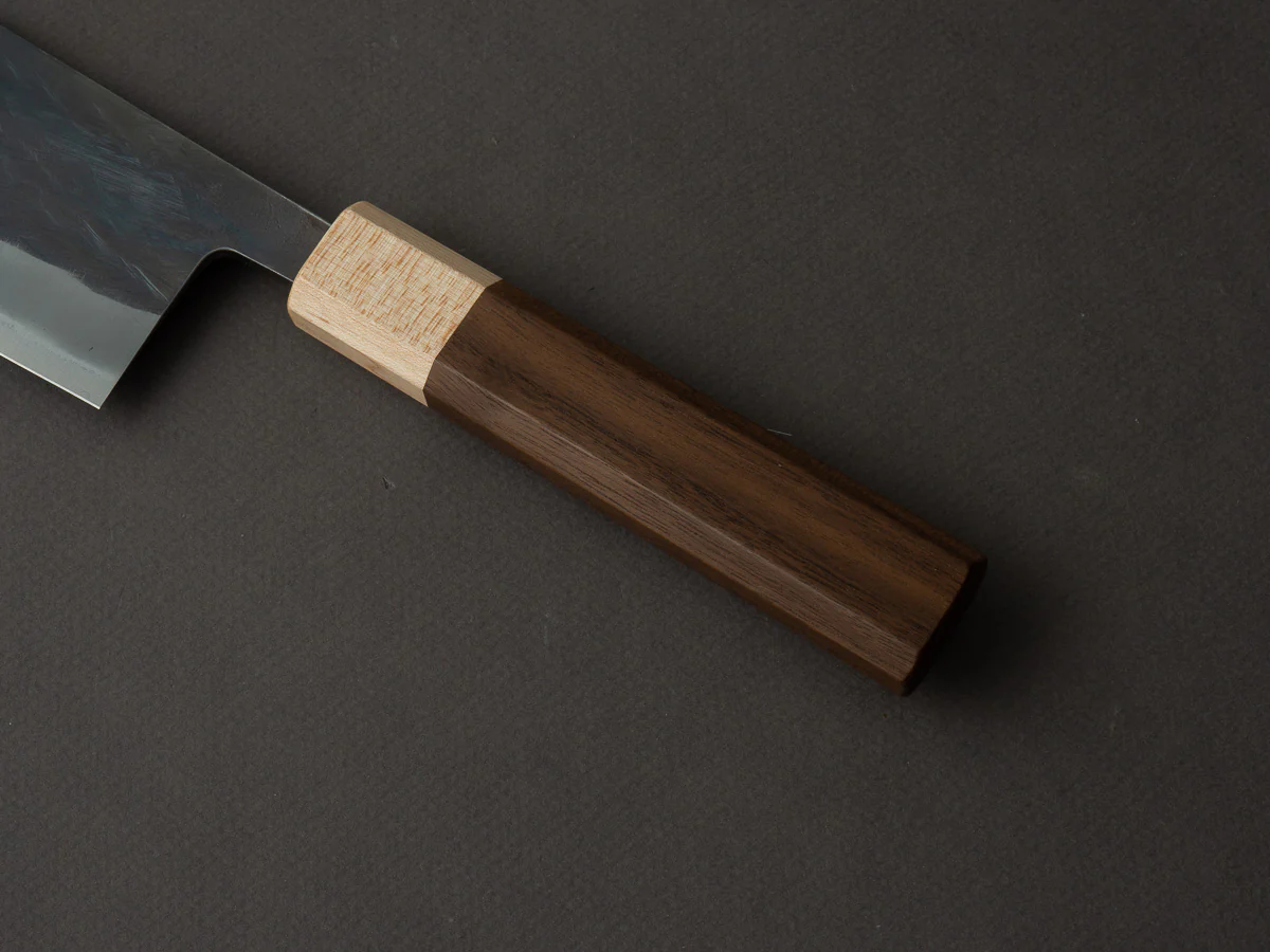 Hitohira - TD - Blue #2 - Stainless Clad - Kurouchi - Nakiri - 165mm - Walnut Handle - Image 2