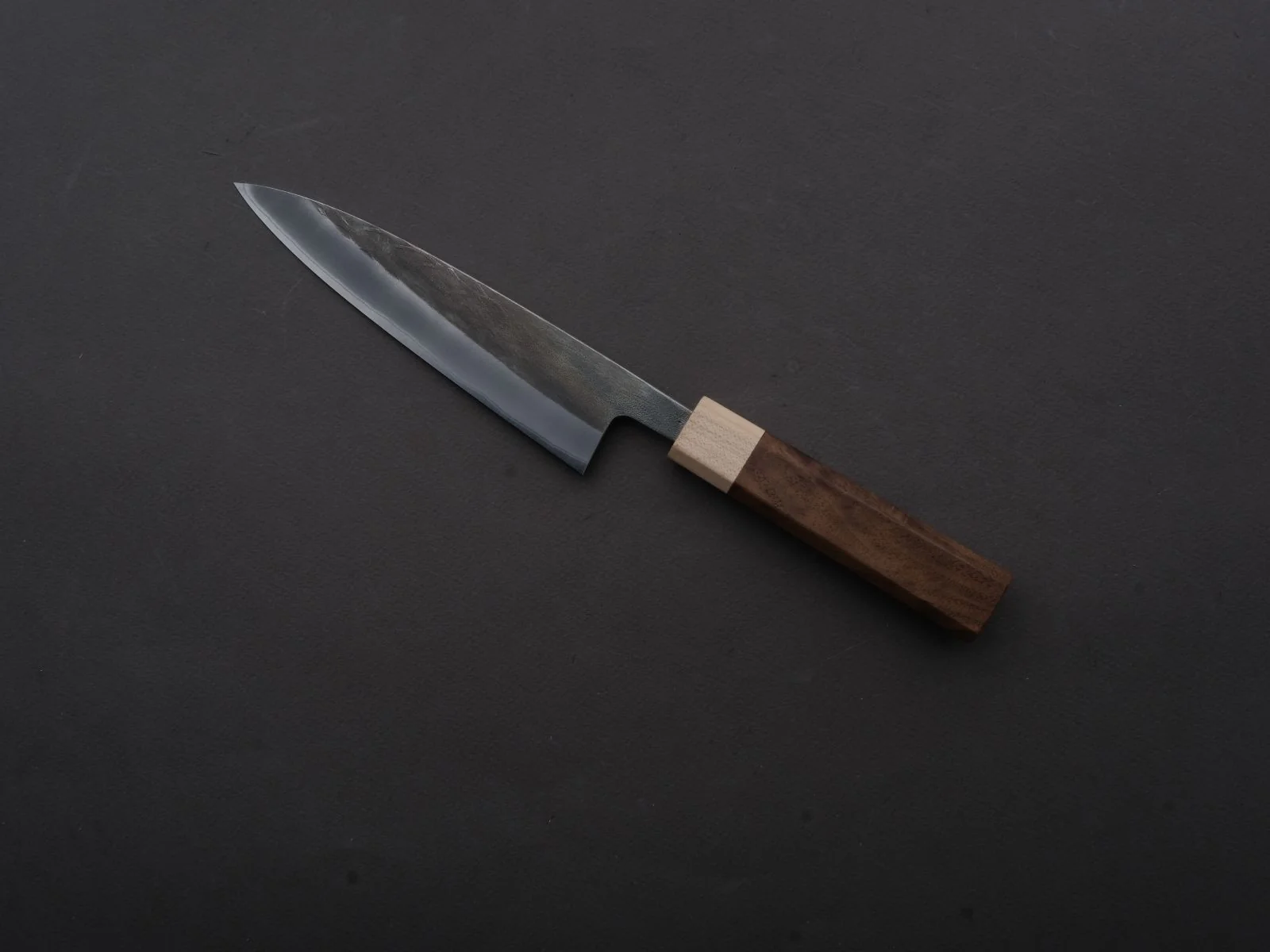Hitohira - TD - Blue #2 - Stainless Clad - Kurouchi - Petty - 150mm - Walnut Handle - Image 2