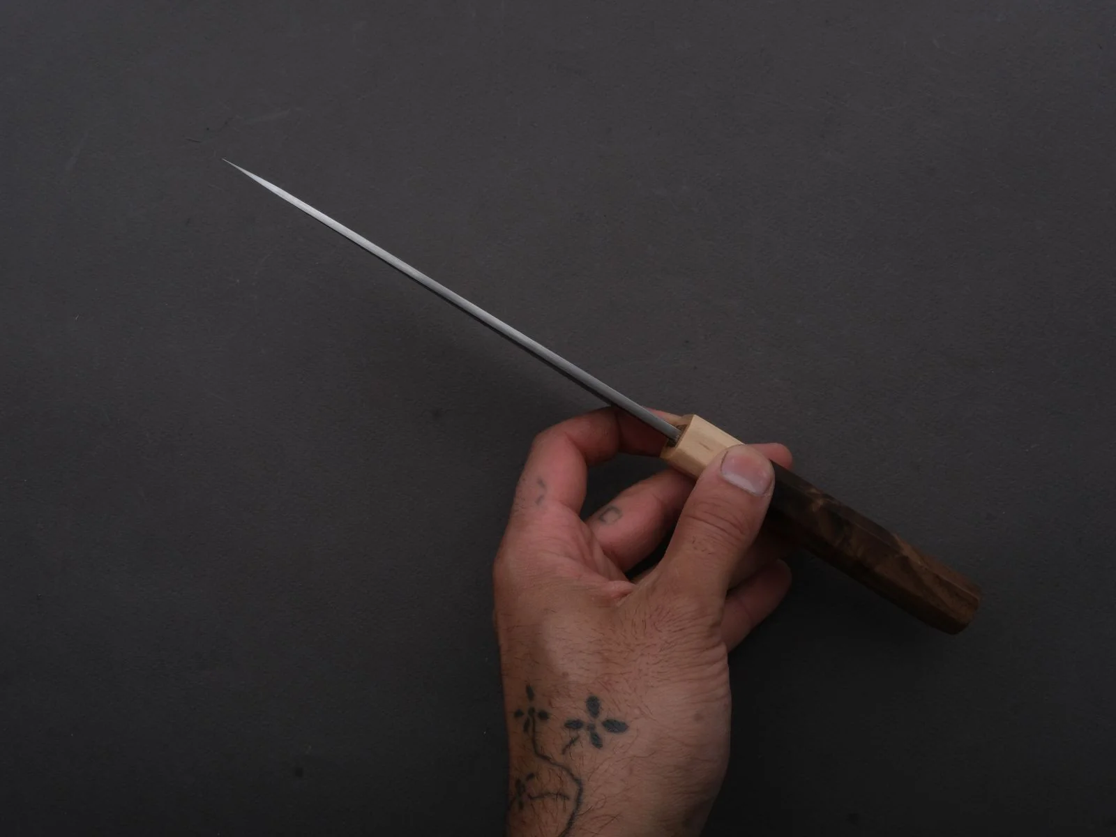Hitohira - TD - Blue #2 - Stainless Clad - Kurouchi - Petty - 150mm - Walnut Handle - Image 5