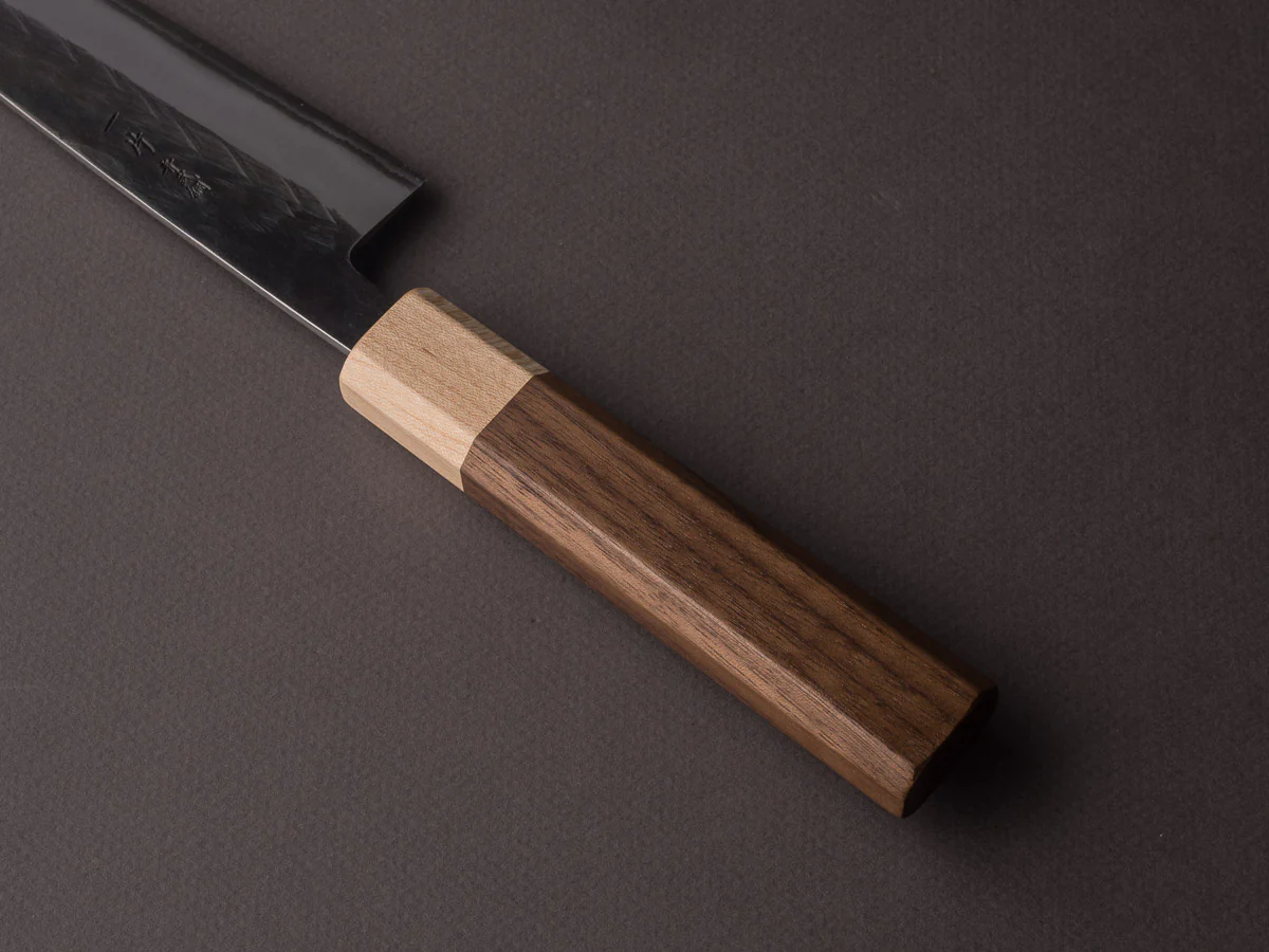Hitohira - TD - Blue #2 - Stainless Clad - Tsuchime - Gyuto - 165mm - Walnut Handle - Image 4