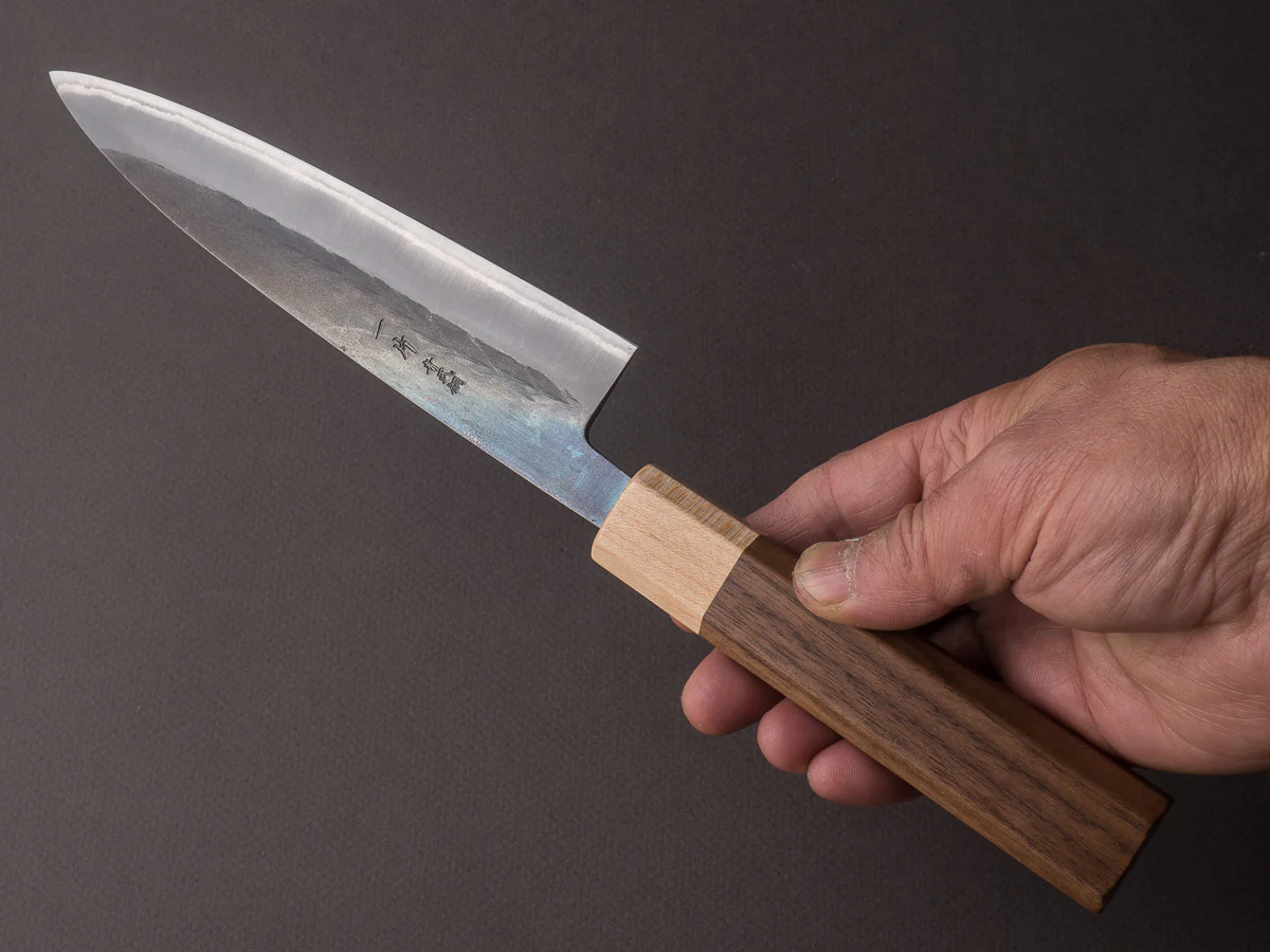 Hitohira - TD - Blue #2 - Stainless Clad - Tsuchime - Gyuto - 165mm - Walnut Handle - Image 5