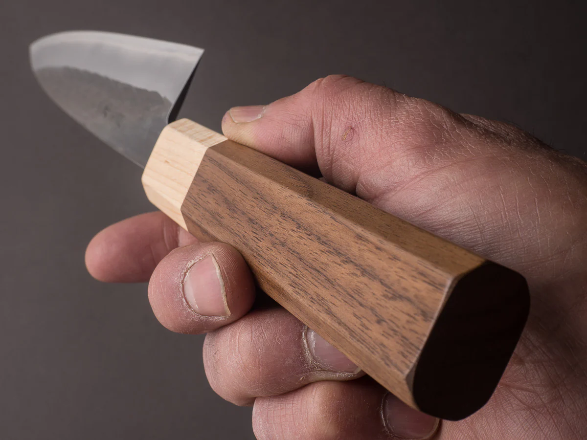 Hitohira - TD - Blue #2 - Stainless Clad - Tsuchime - Gyuto - 165mm - Walnut Handle - Image 9