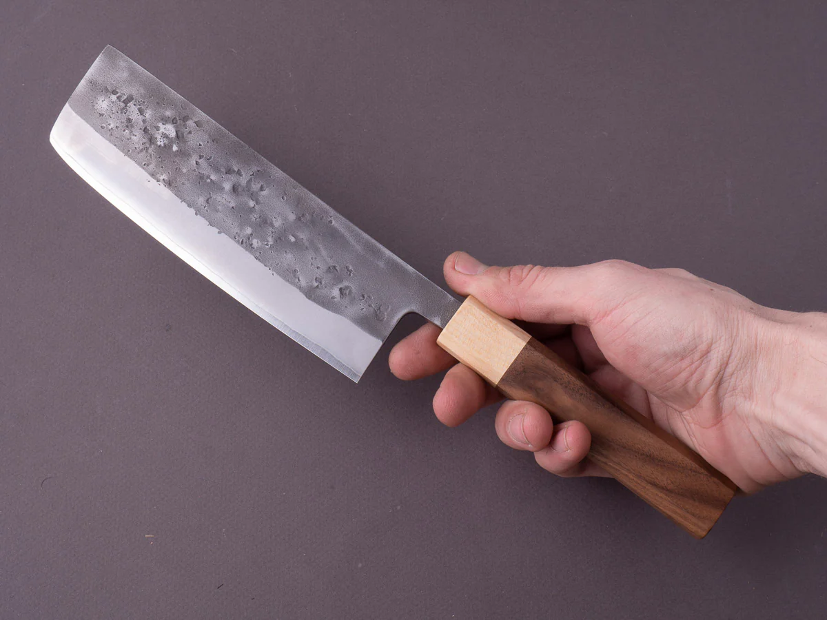 Hitohira - TD - SLD - Nashiji - Nakiri - 165mm - Walnut Handle - Image 6