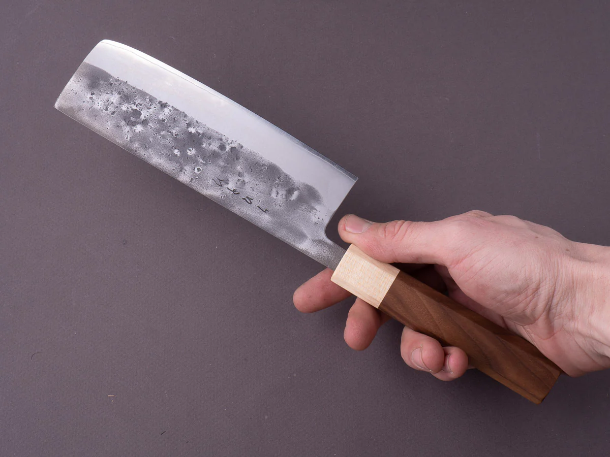 Hitohira - TD - SLD - Nashiji - Nakiri - 165mm - Walnut Handle - Image 7