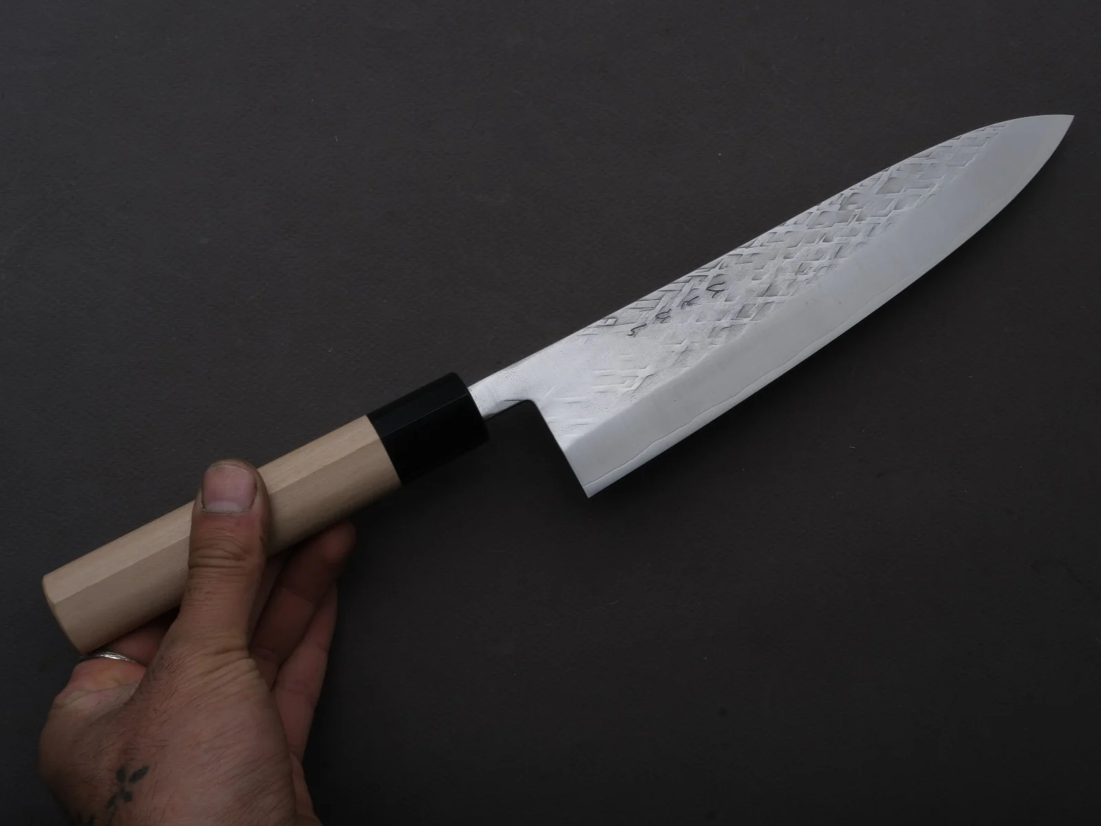 Hitohira - TD - SLD - Tsuchime - Gyuto - 210mm - Magnolia Wood Handle - Image 3