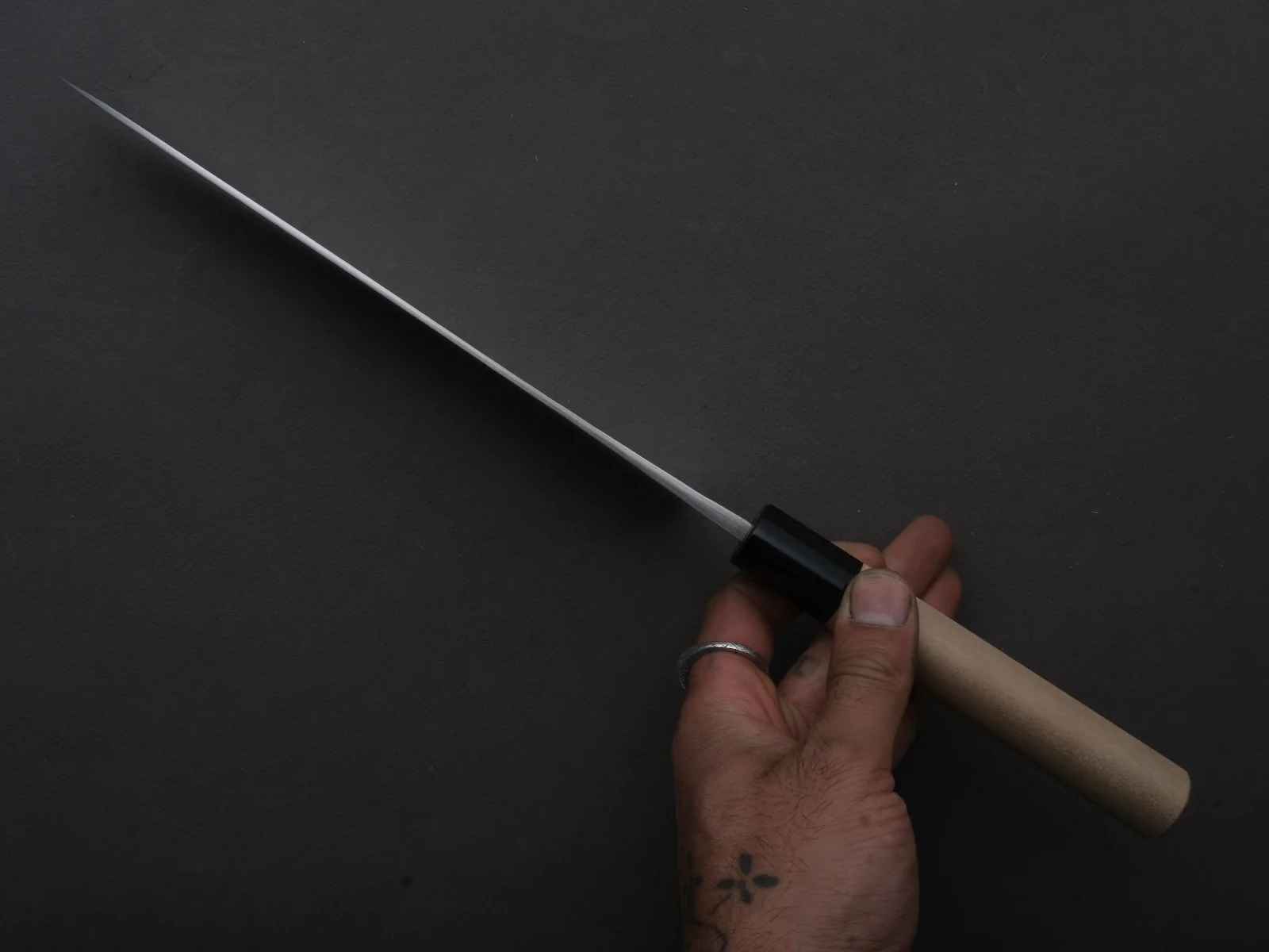 Hitohira - TD - SLD - Tsuchime - Gyuto - 210mm - Magnolia Wood Handle - Image 5