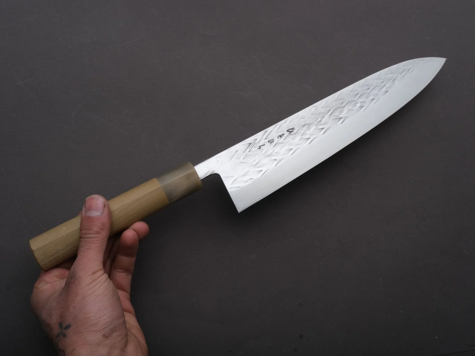 Hitohira - TD - SLD - Tsuchime - Gyuto - 240mm - Magnolia Wood Handle - Image 3