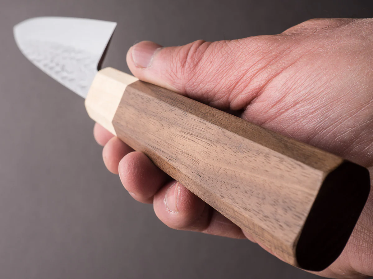 Hitohira - TD - SLD - Tsuchime - Gyuto - 165mm - Walnut Handle - Image 9