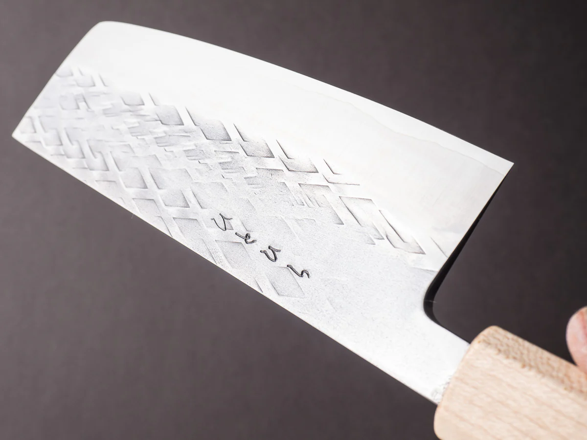 Hitohira - TD - SLD - Tsuchime - Nakiri - 165mm - Walnut Handle - Image 10