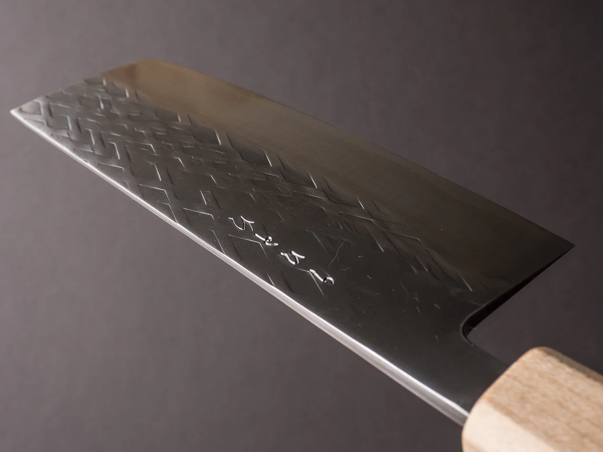 Hitohira - TD - SLD - Tsuchime - Nakiri - 165mm - Walnut Handle - Image 11