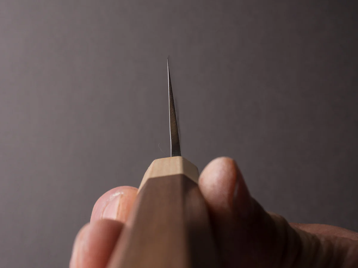Hitohira - TD - SLD - Tsuchime - Nakiri - 165mm - Walnut Handle - Image 8