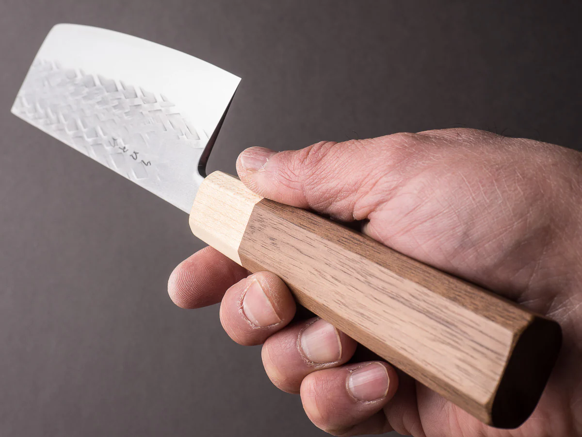 Hitohira - TD - SLD - Tsuchime - Nakiri - 165mm - Walnut Handle - Image 9