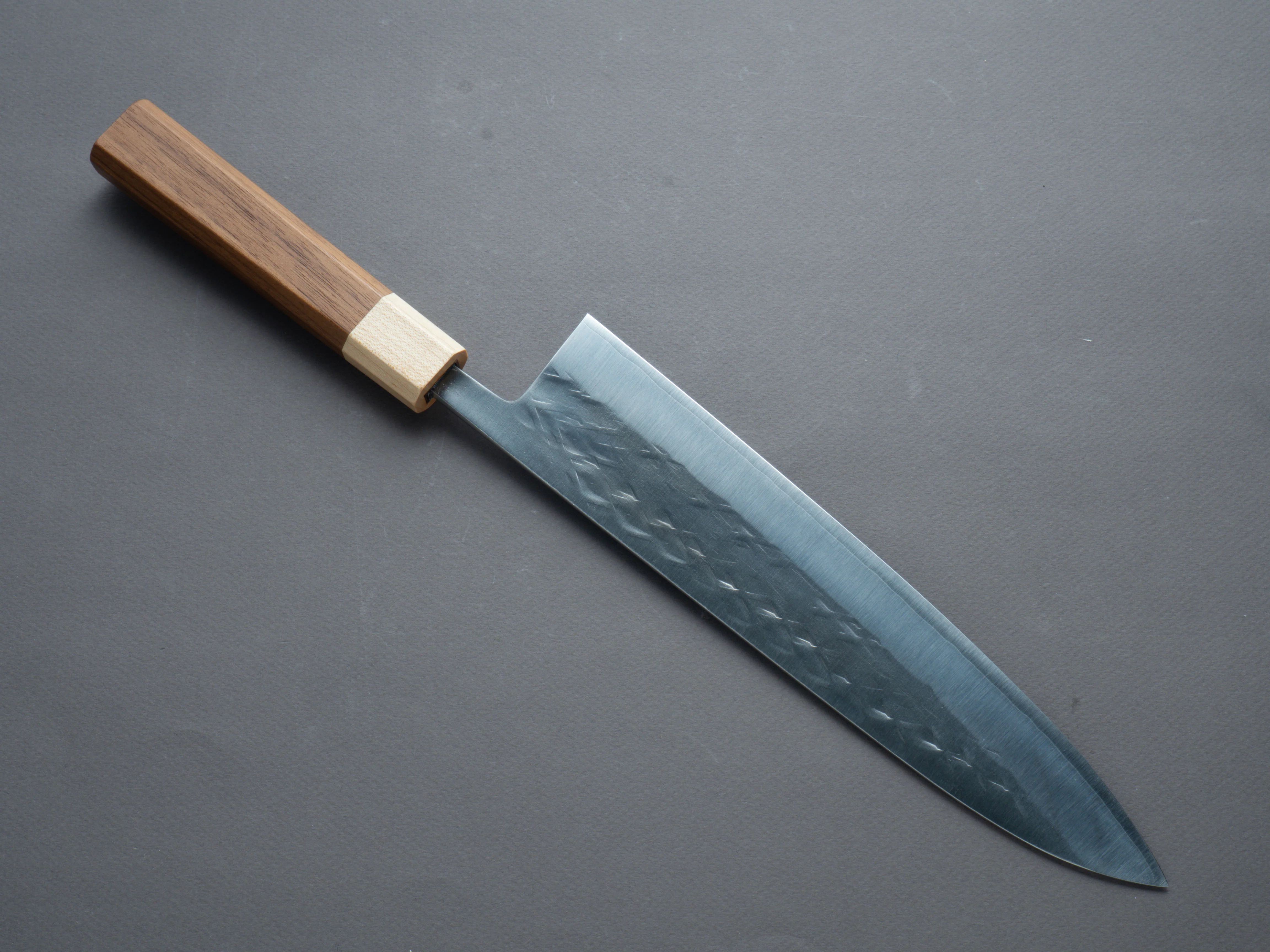 Hitohira - TD - SLD - Tsuchime - Gyuto - 240mm - Walnut Handle - Image 2