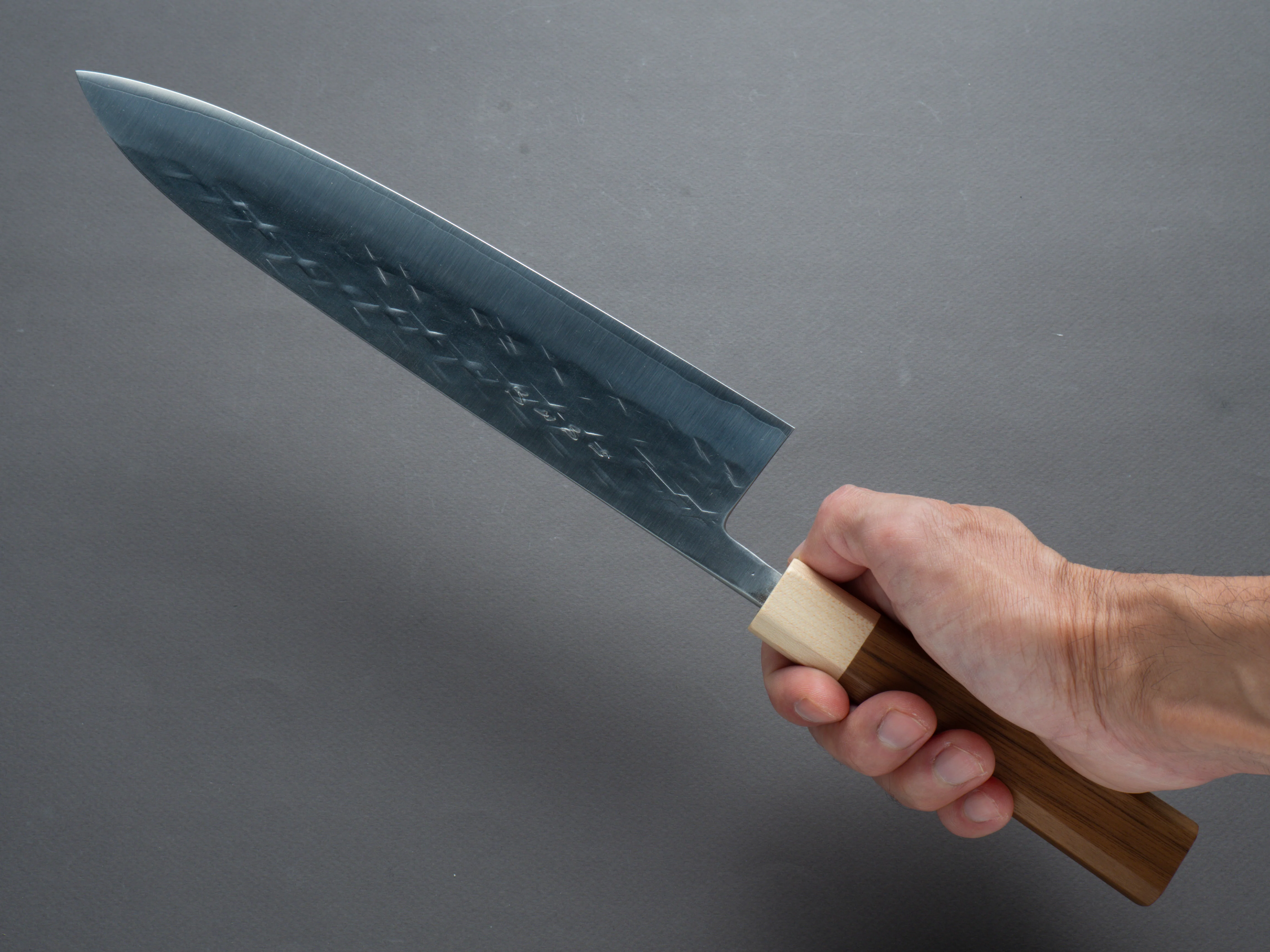 Hitohira - TD - SLD - Tsuchime - Gyuto - 240mm - Walnut Handle - Image 7
