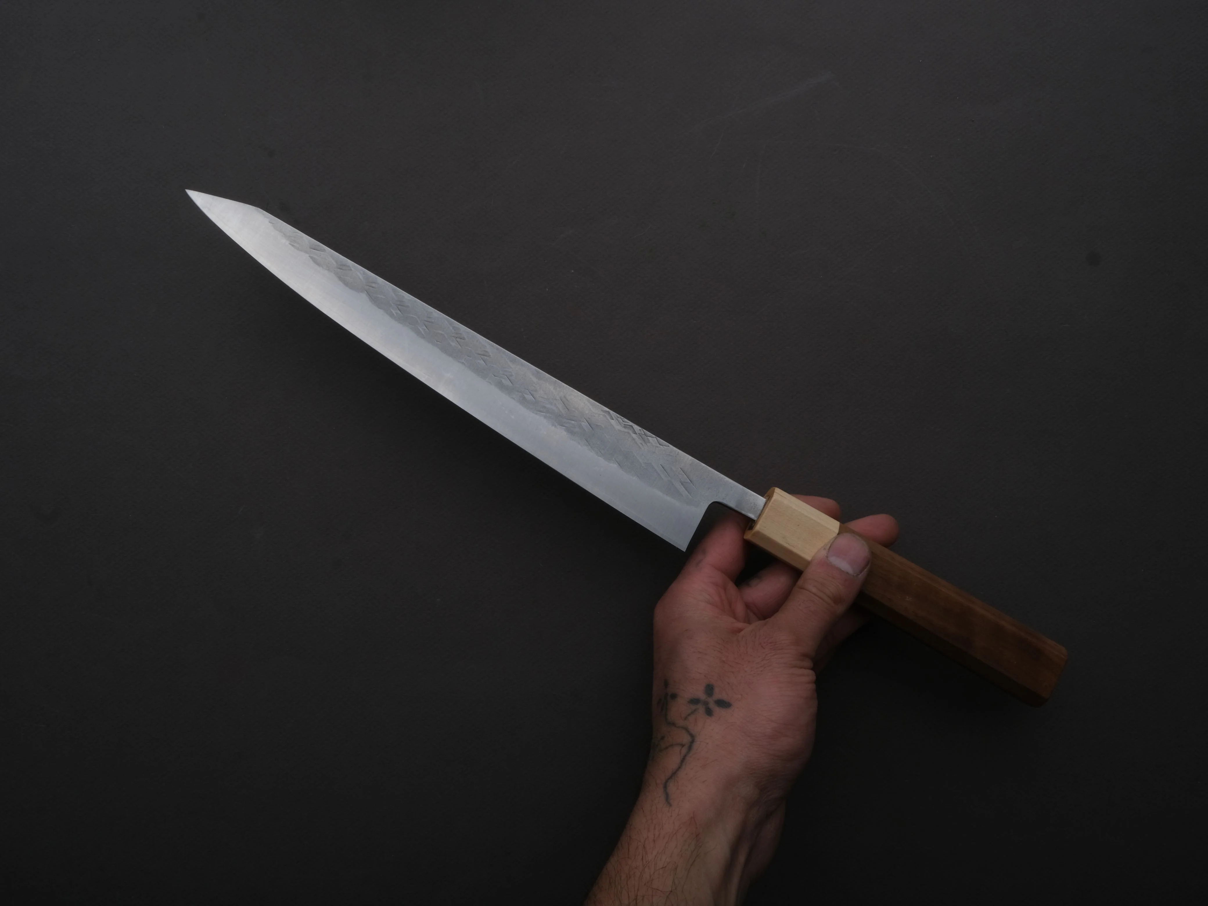 Hitohira - TD - SLD - Tsuchime - Sujihiki - 240mm - Walnut Handle - Image 3